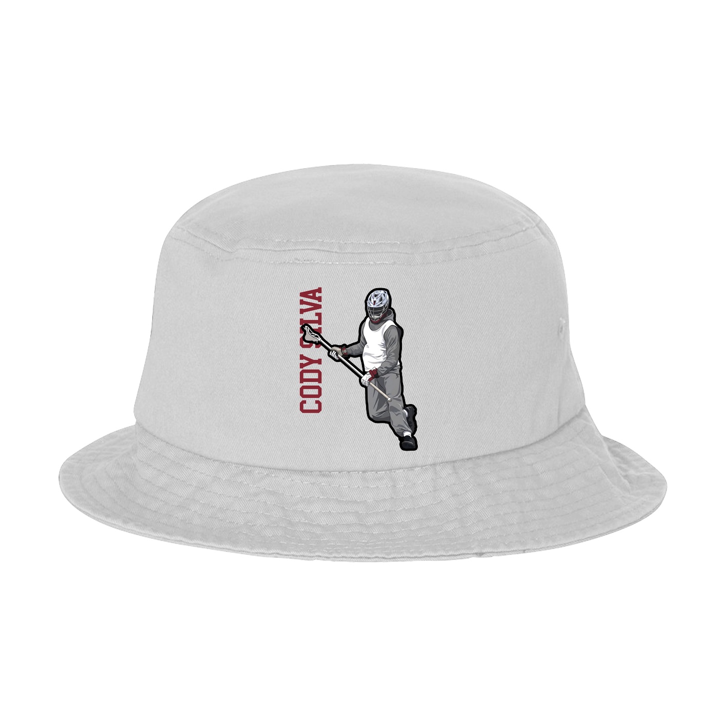 Bucket Cap — Name Vertical in White