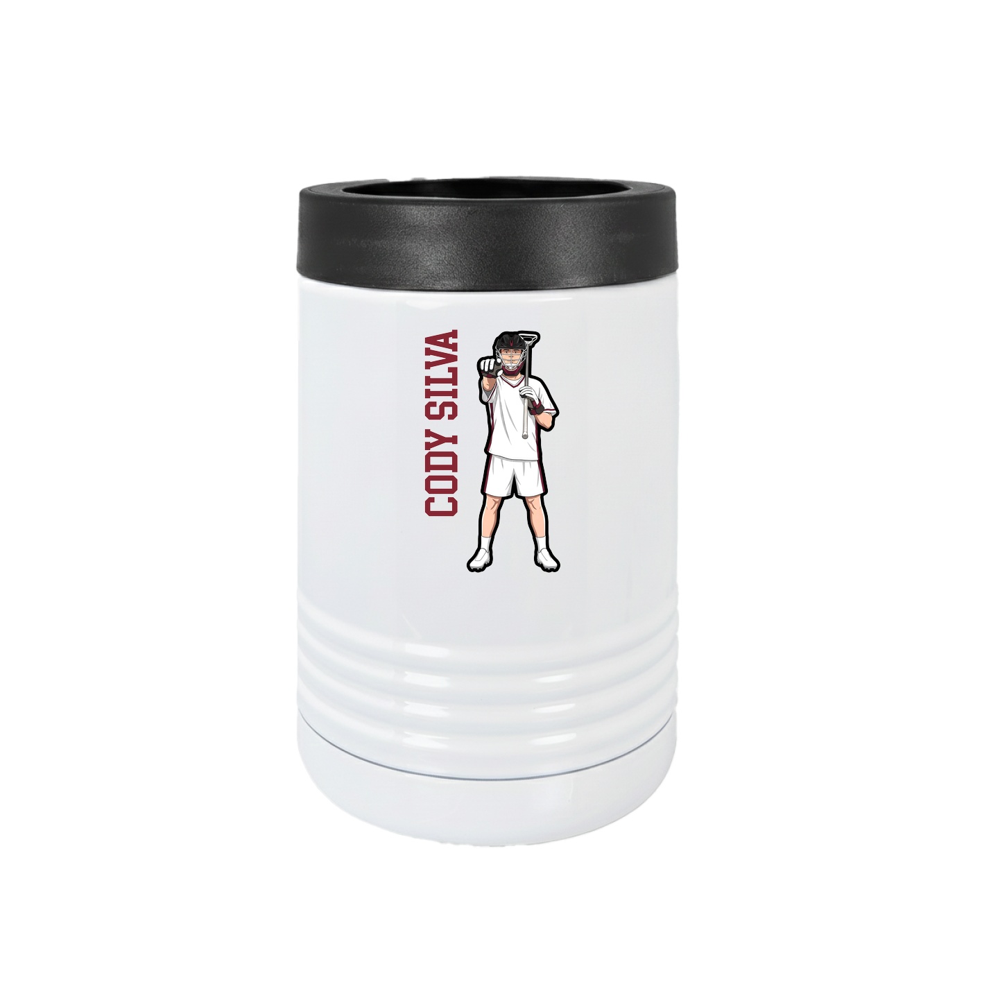 Beverage Holder — Name Vertical in White