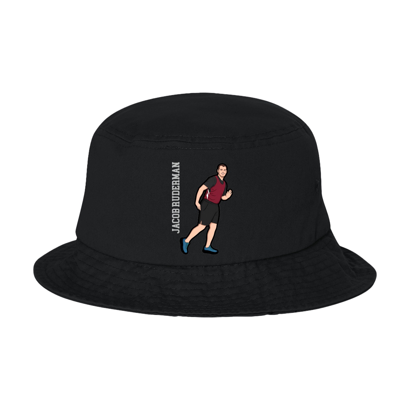 Bucket Cap — Name Vertical in Black