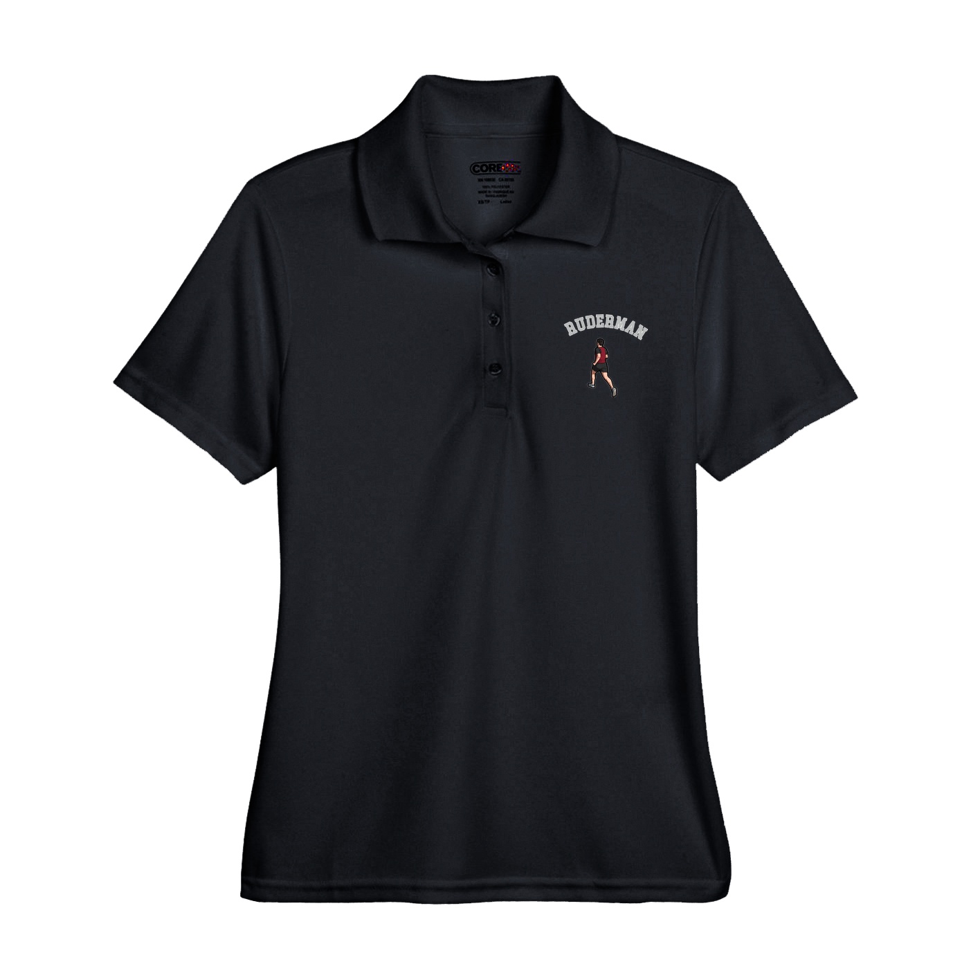 Womens Performance Polo — Shirsey Arch in Black