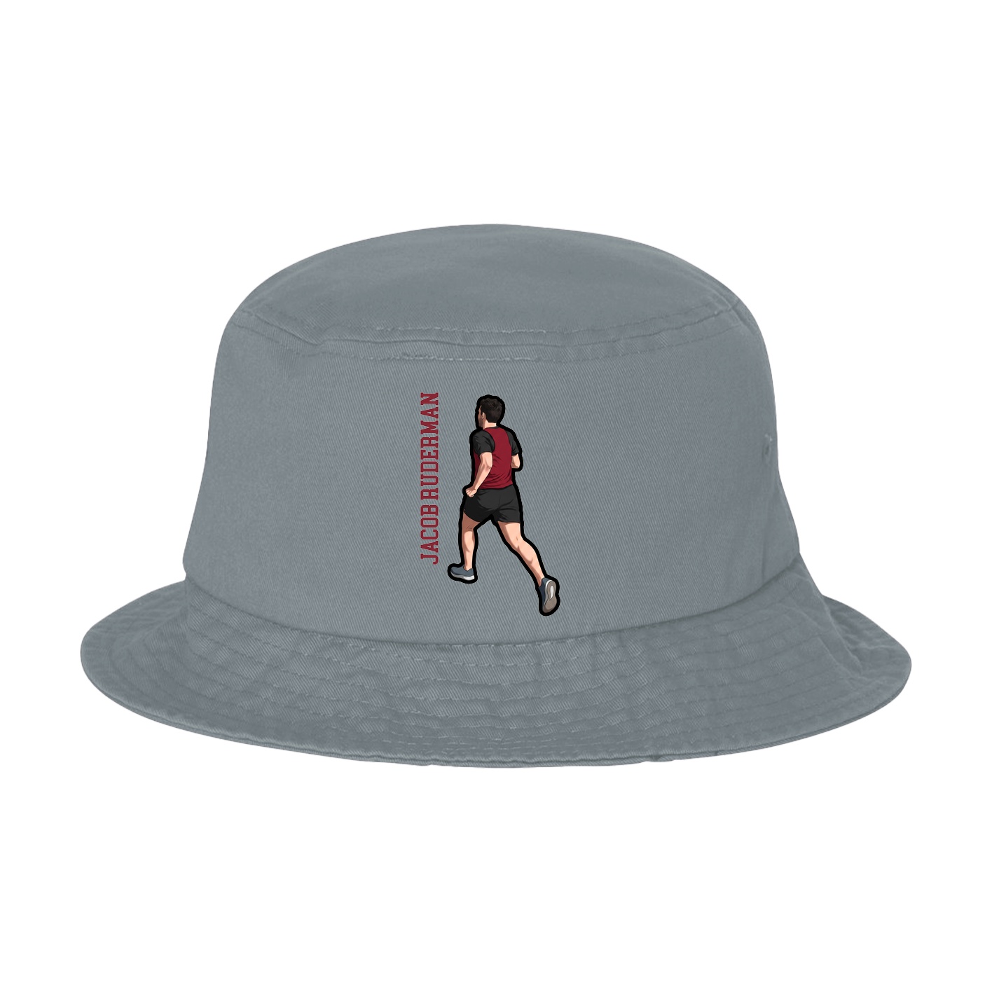 Bucket Cap — Name Vertical in Grey