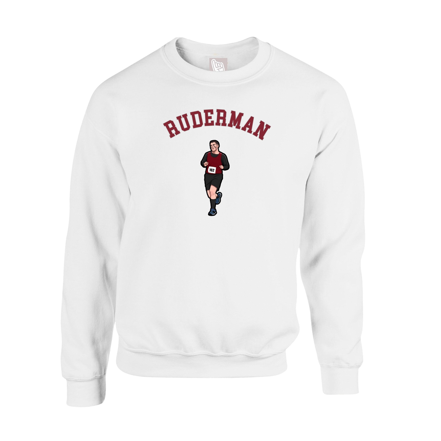 Fleece Crew — Shirsey Arch in White