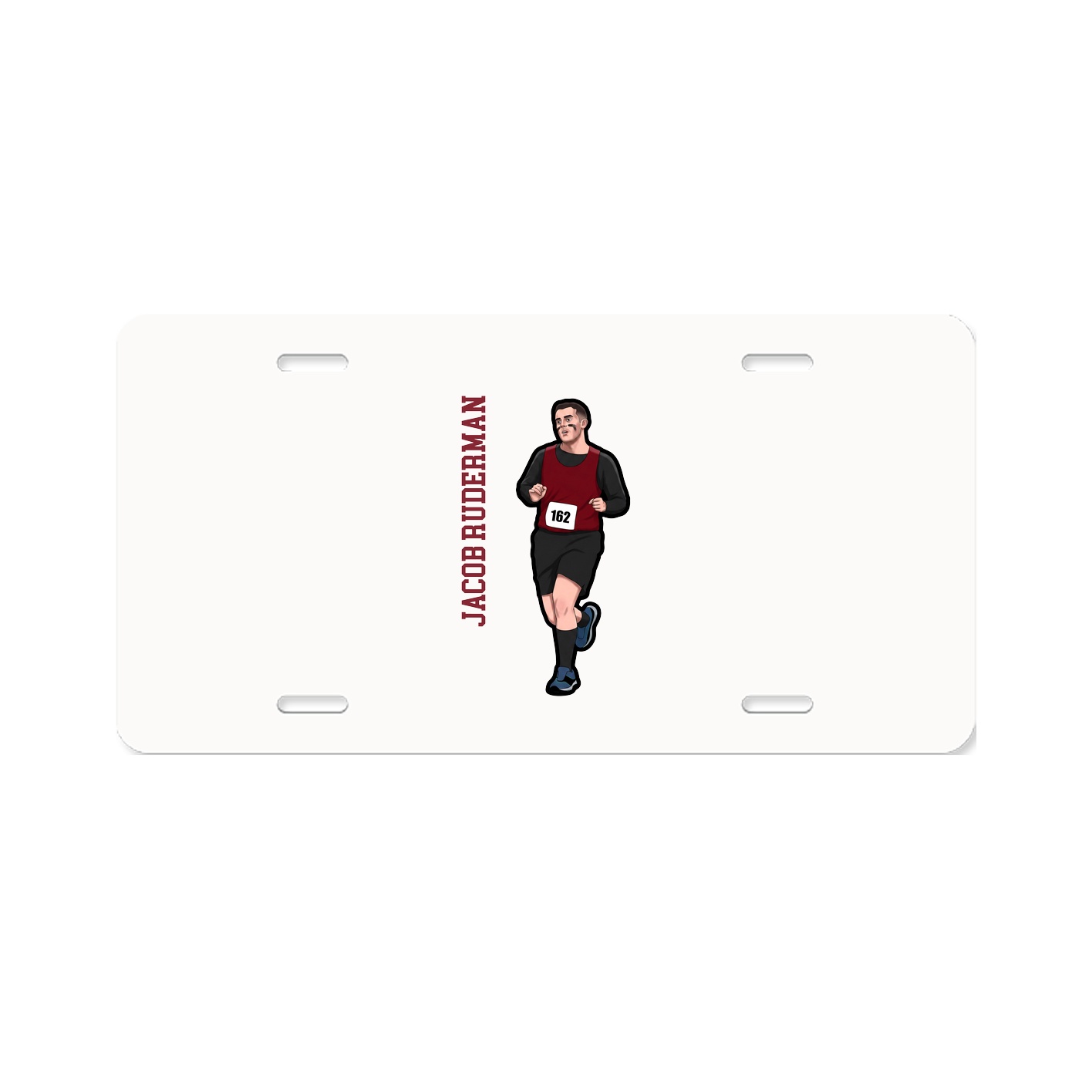 License Plate — Name Vertical in Classic