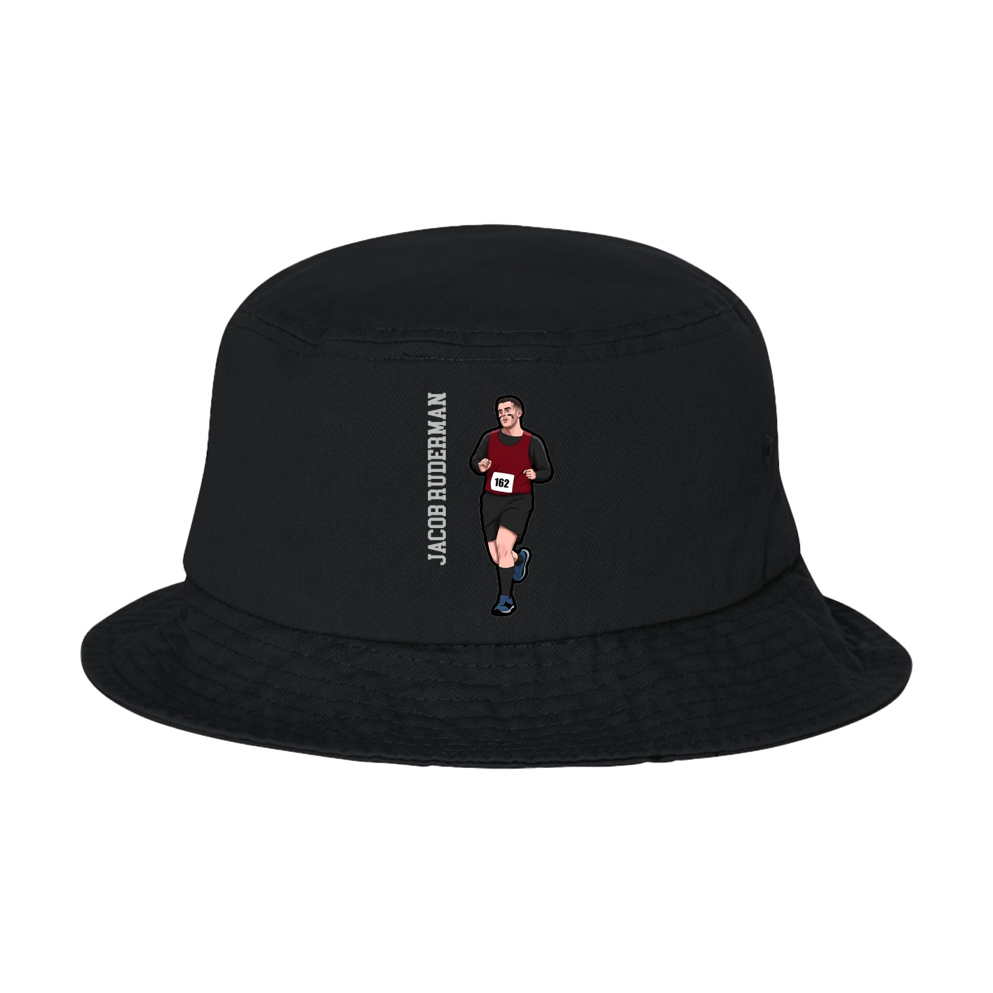 Bucket Cap — Name Vertical in Black