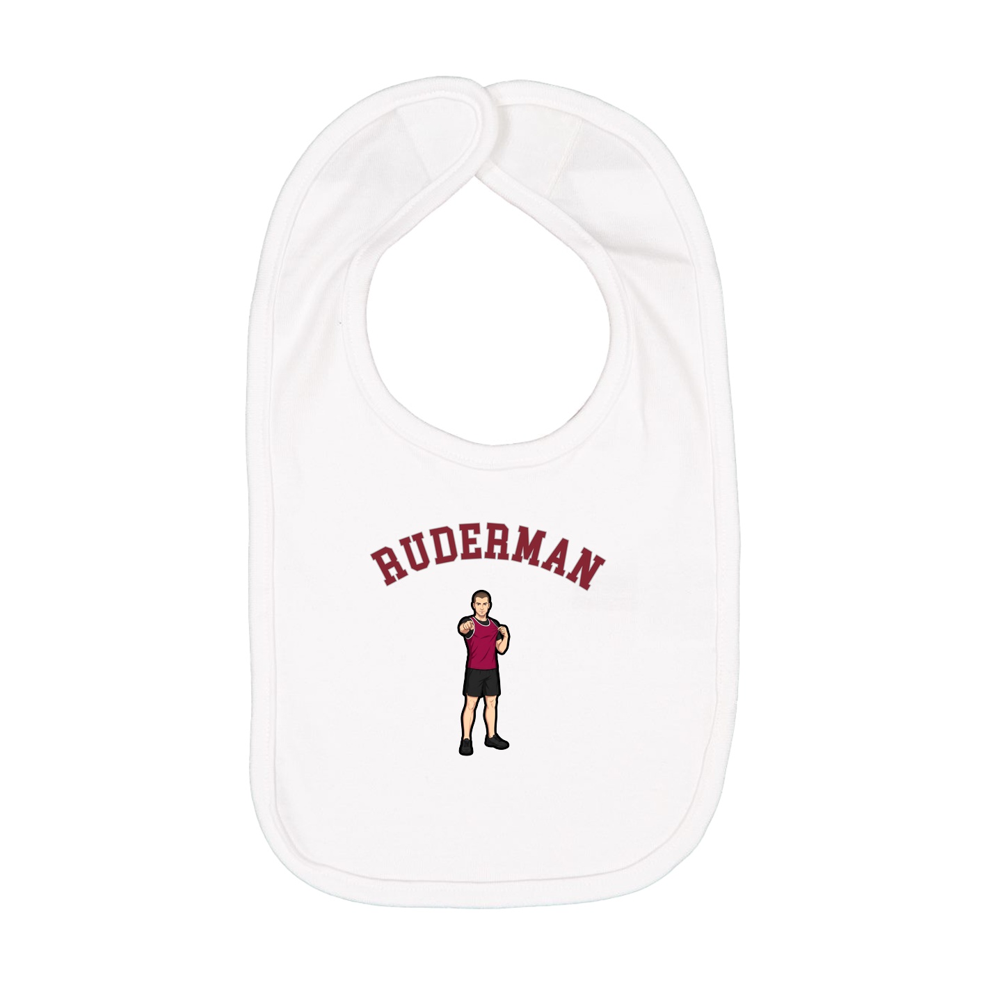 Infant Bib — Shirsey Arch in White