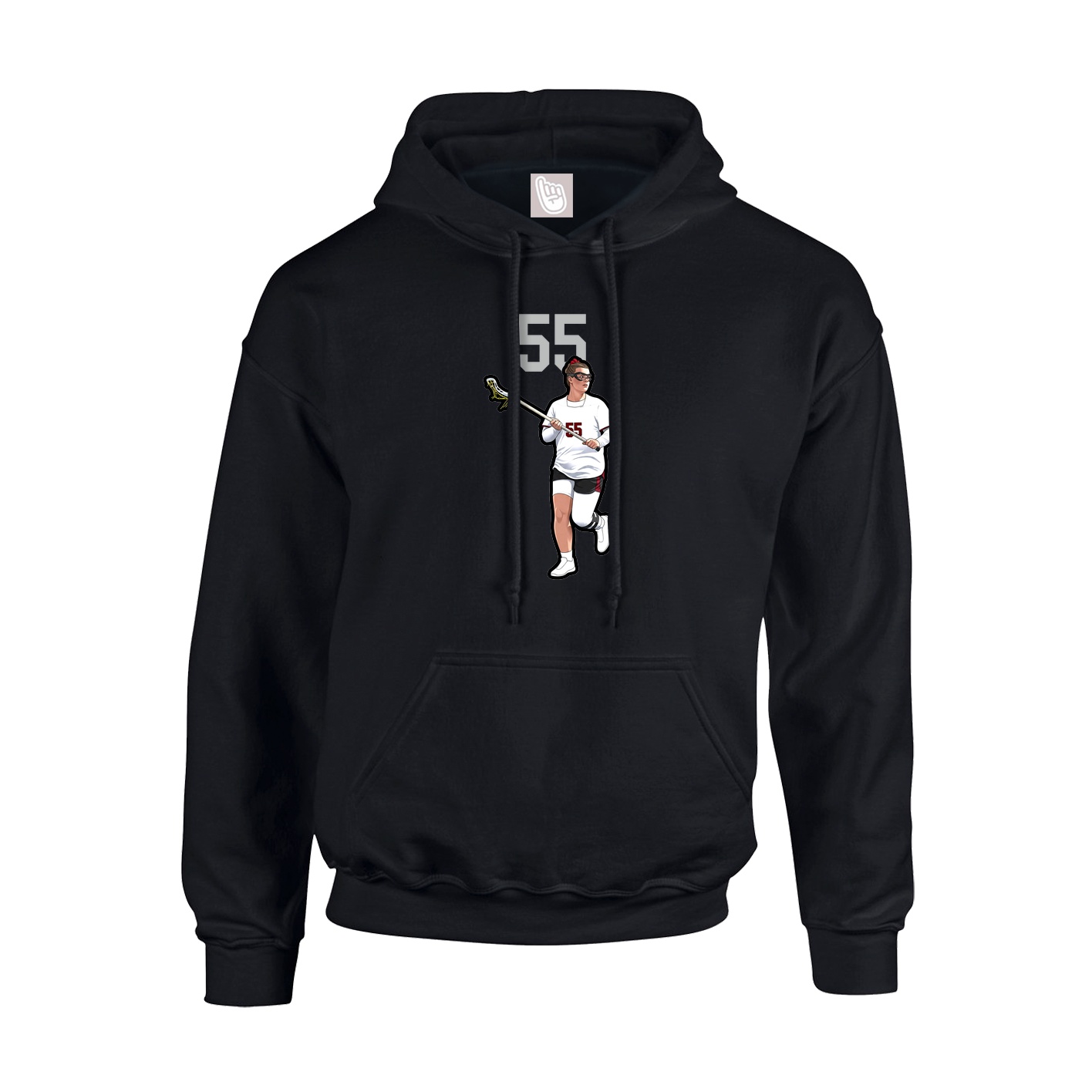 Hoodie — Number Top in Black