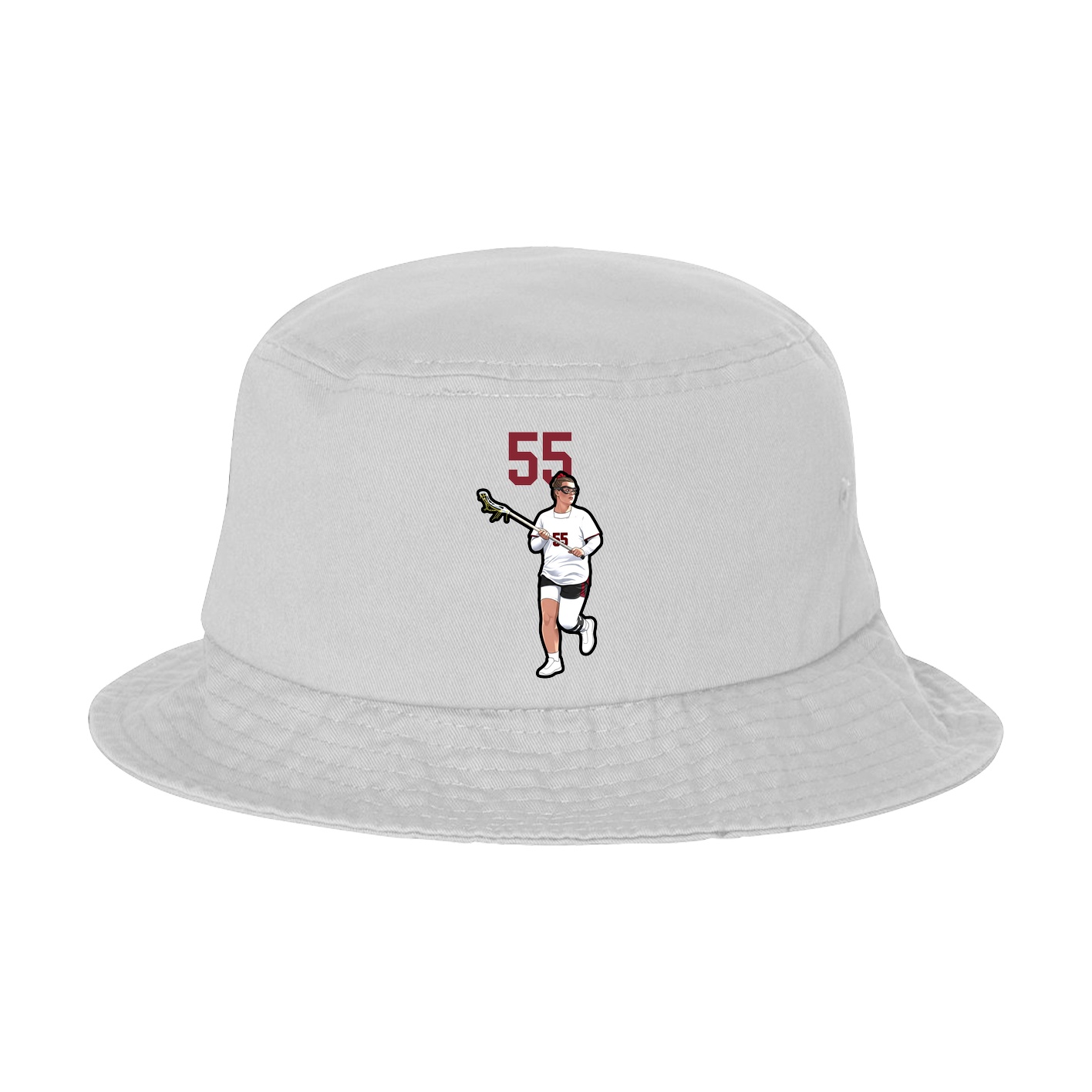 Bucket Cap — Number Top in White