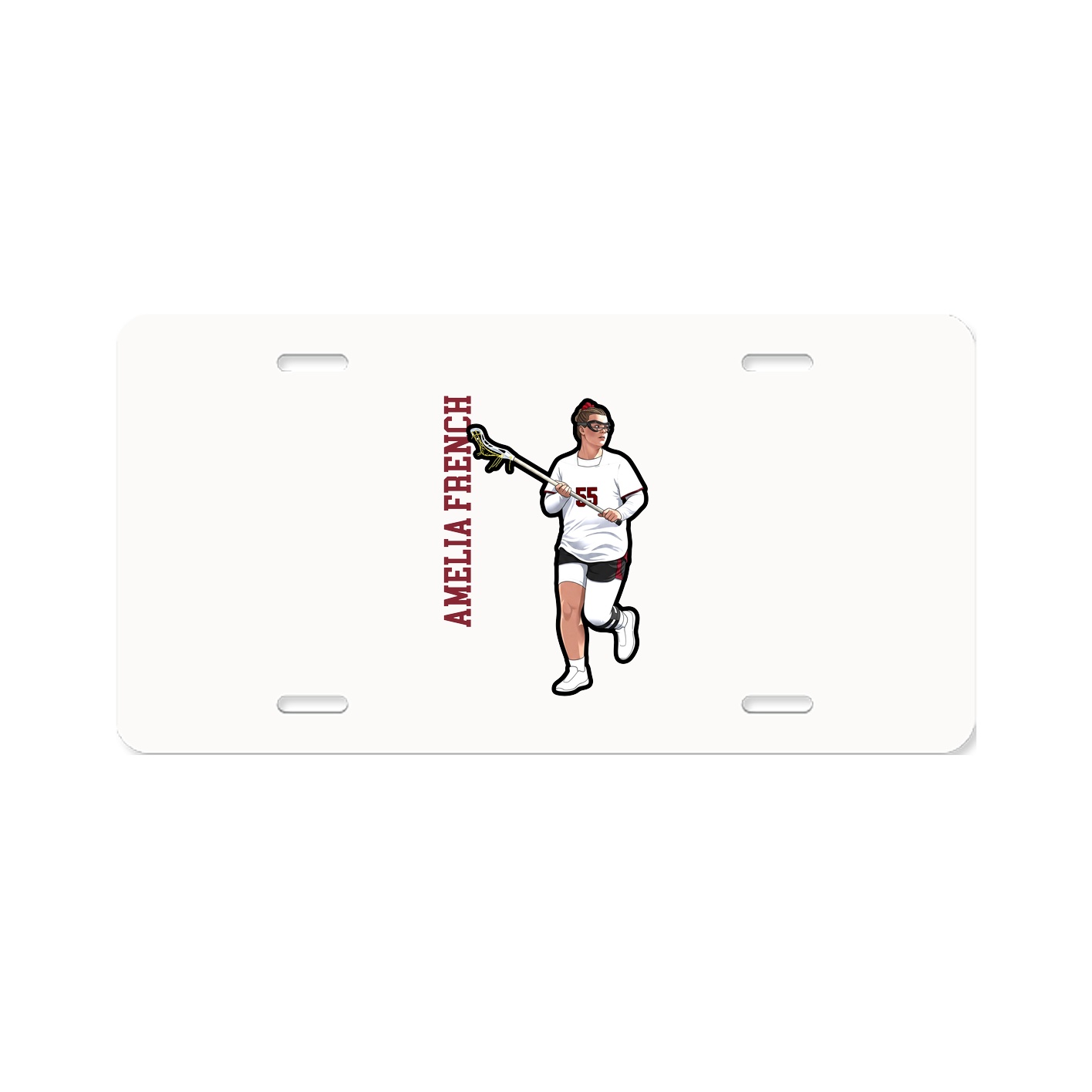 License Plate — Name Vertical in Classic