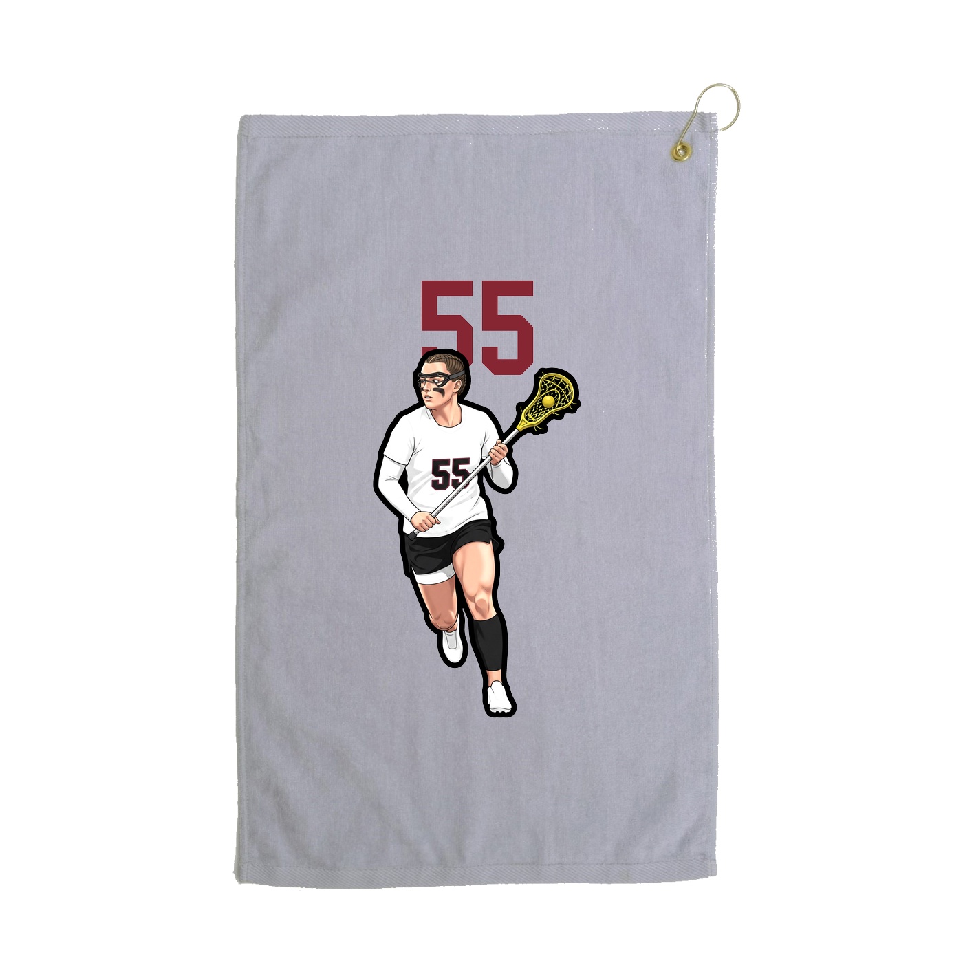 Golf Towel — Number Top in Grey