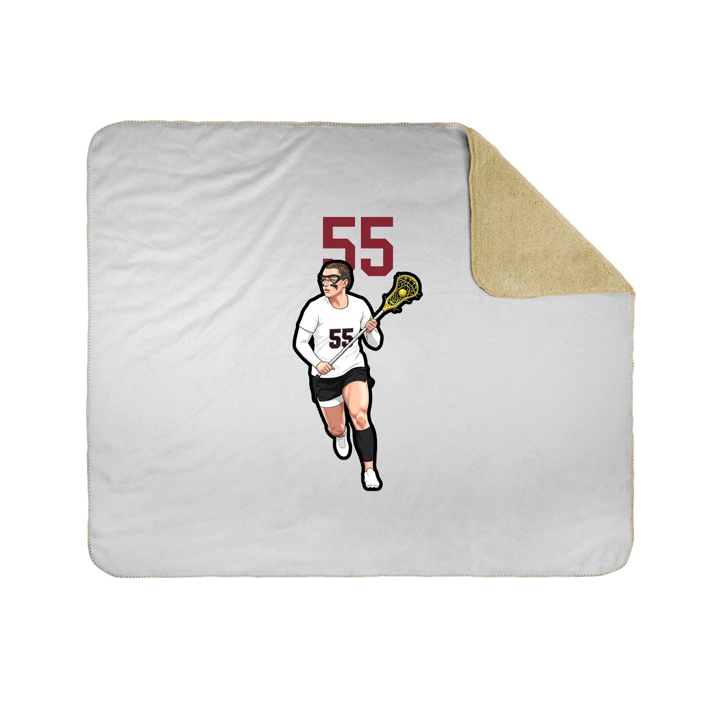 Throw Blanket — Number Top in White