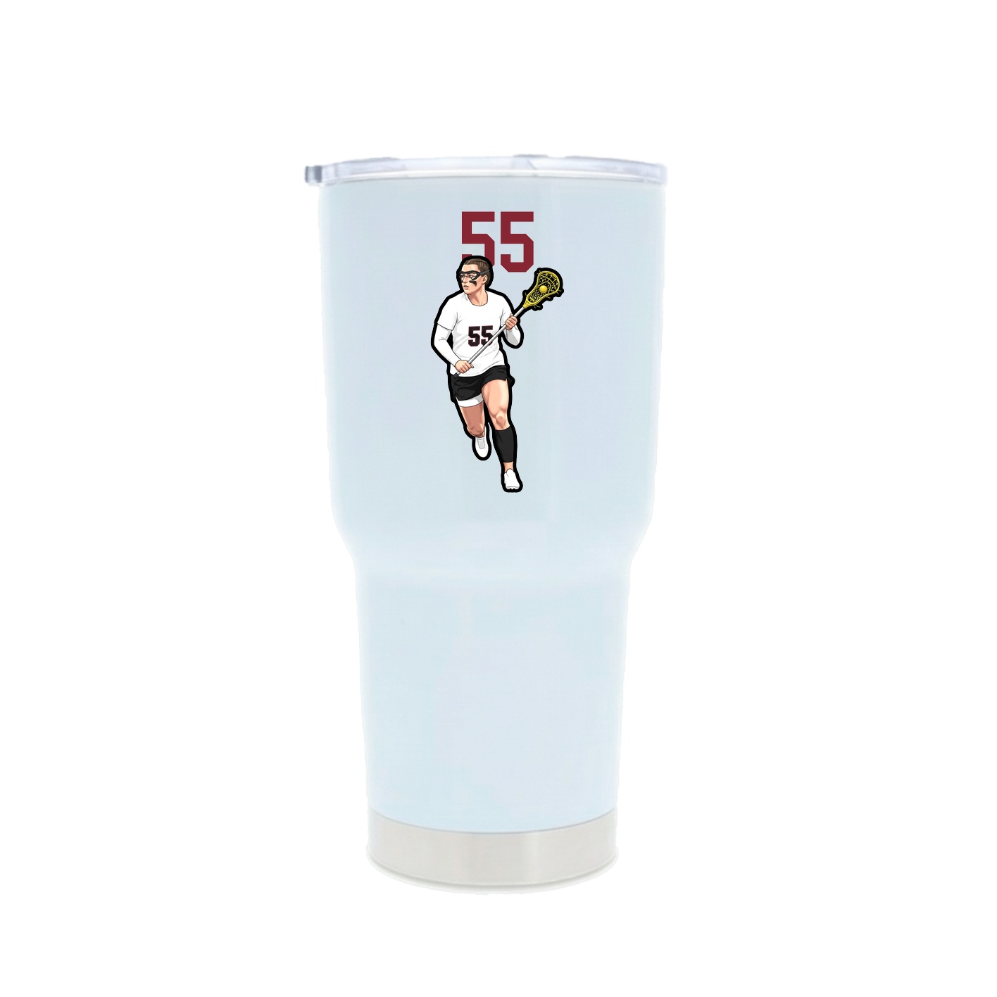 30oz Stainless Steel Tumbler — Number Top in White