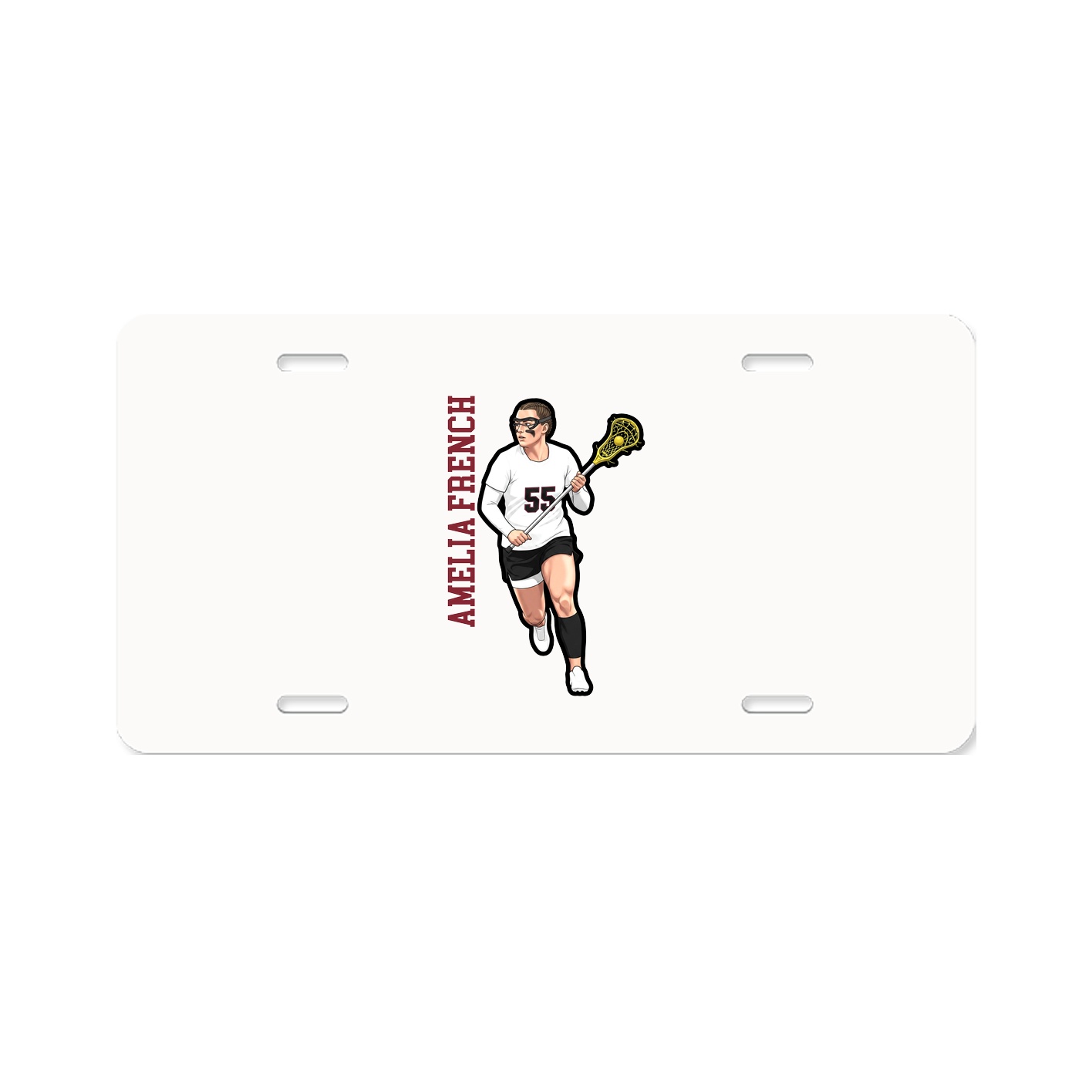 License Plate — Name Vertical in Classic