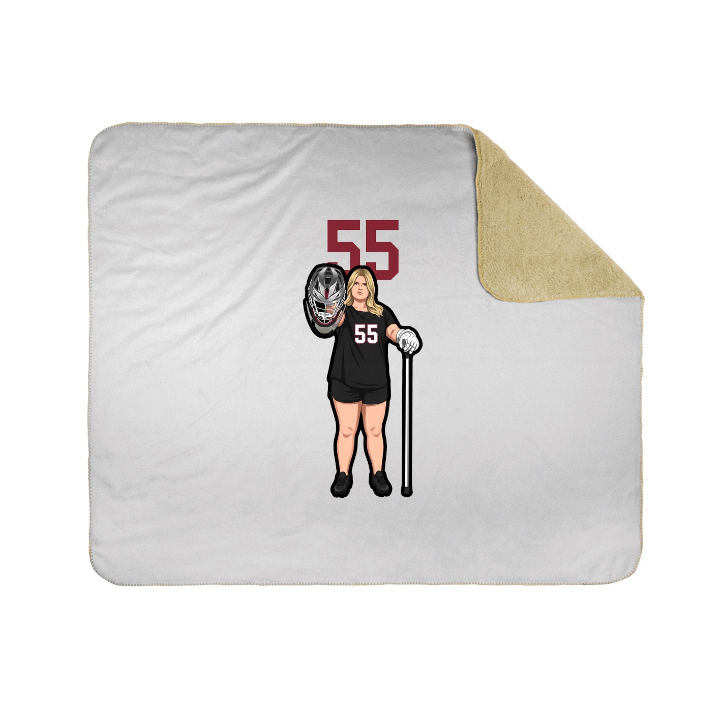 Throw Blanket — Number Top in White