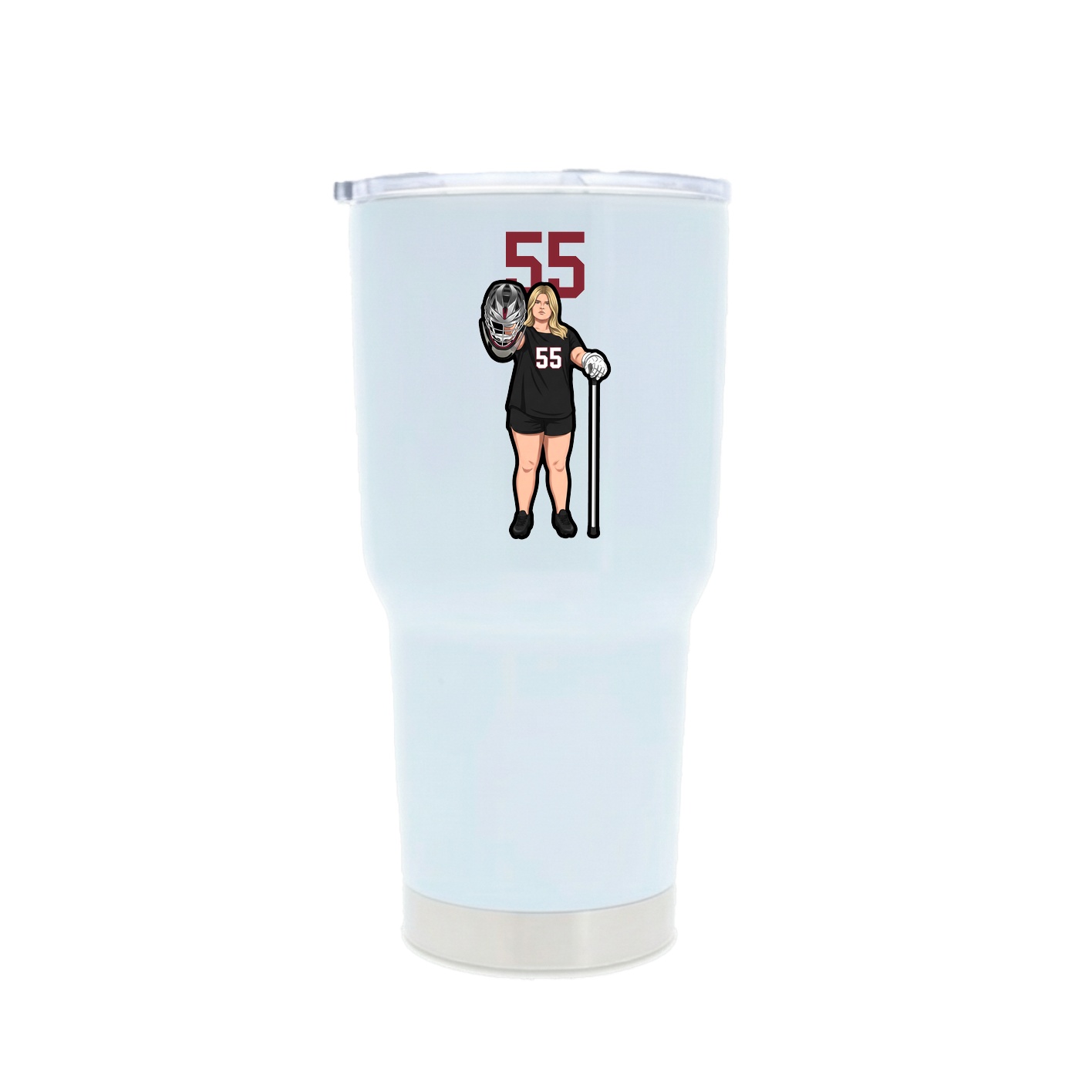30oz Stainless Steel Tumbler — Number Top in White