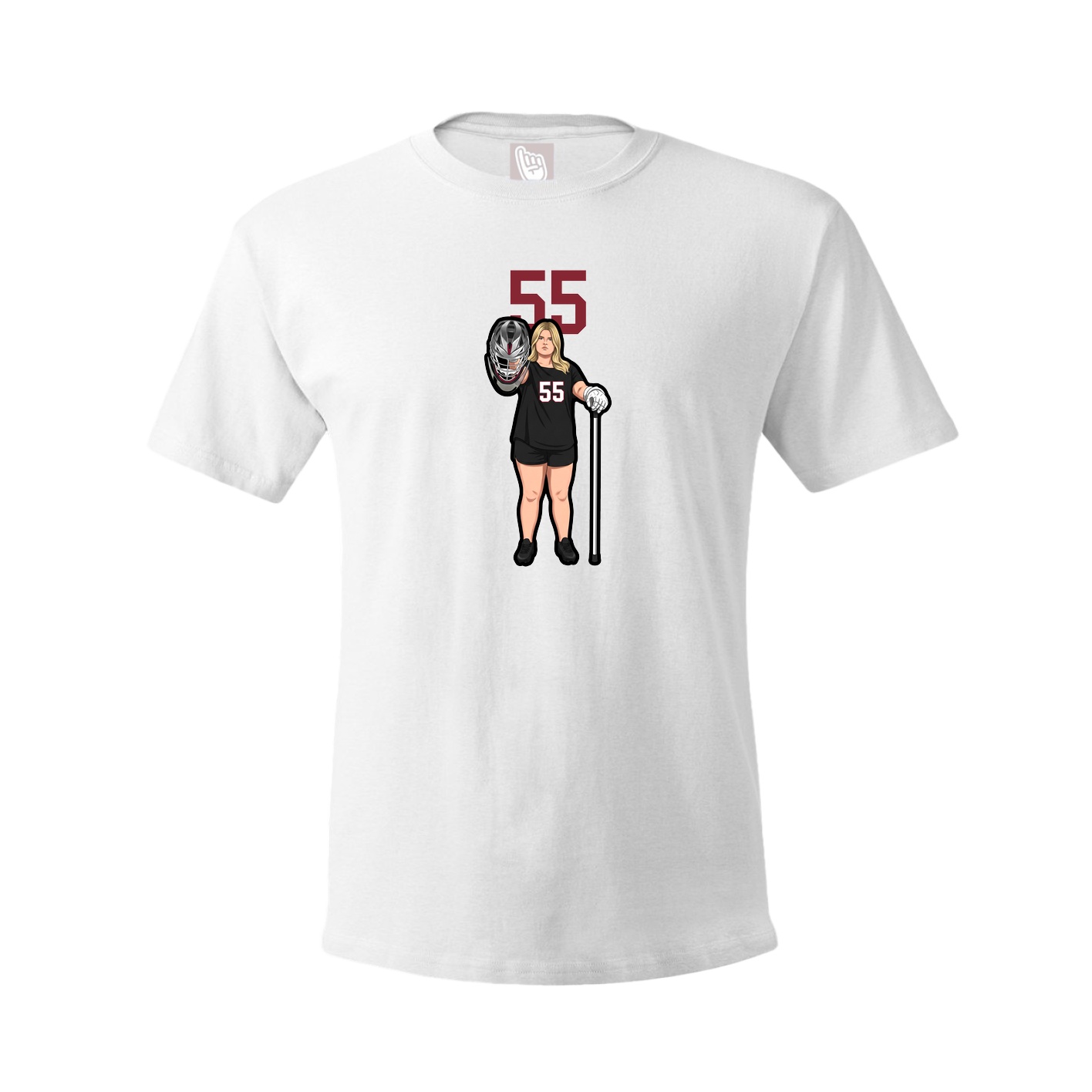 Youth Tee — Number Top in White