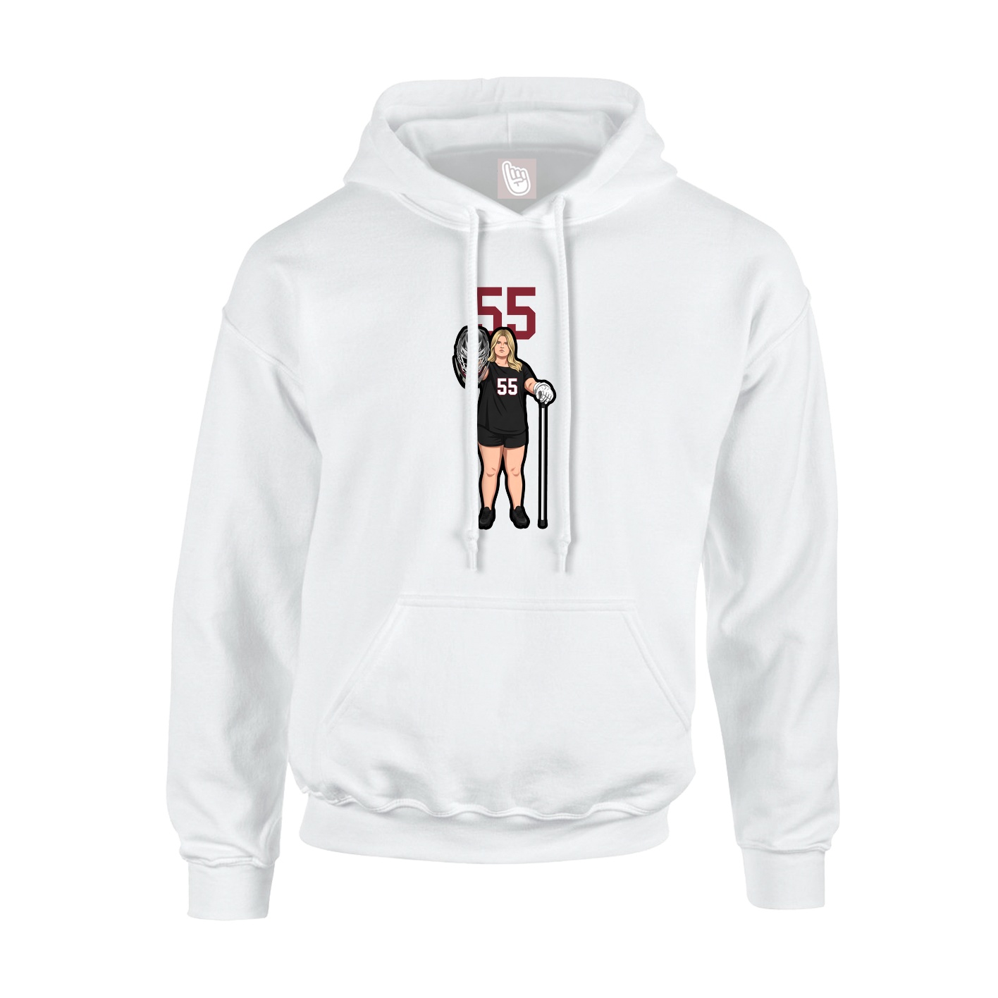 Hoodie — Number Top in White