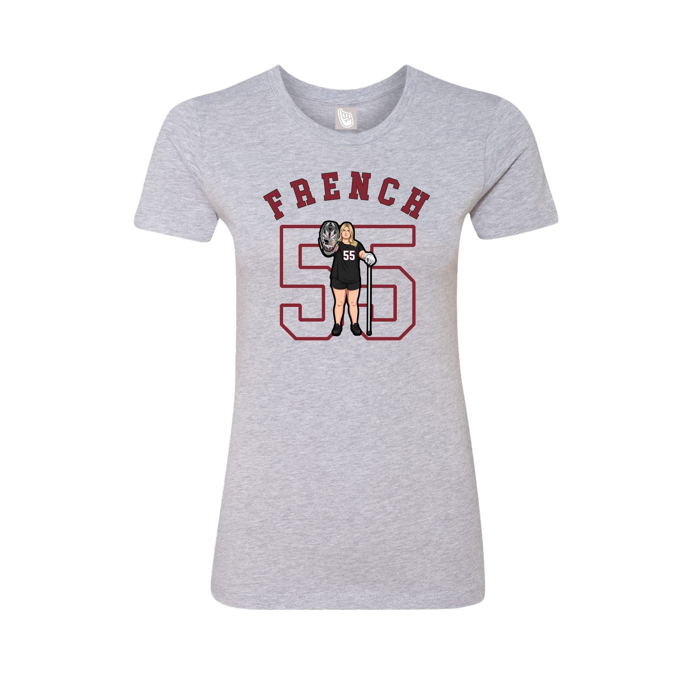 Fitted Women's Tee — Shirsey Arch in Grey