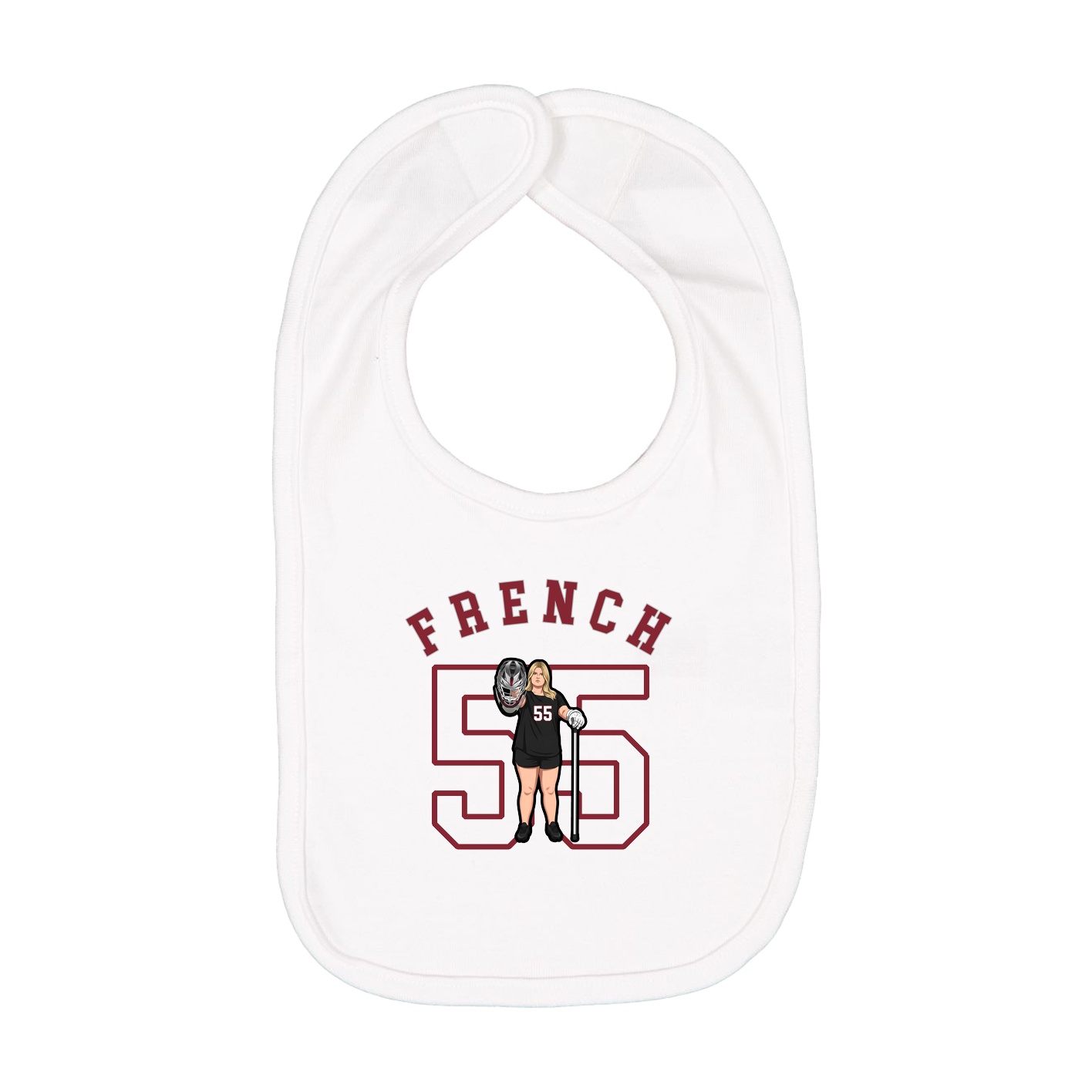 Infant Bib — Shirsey Arch in White