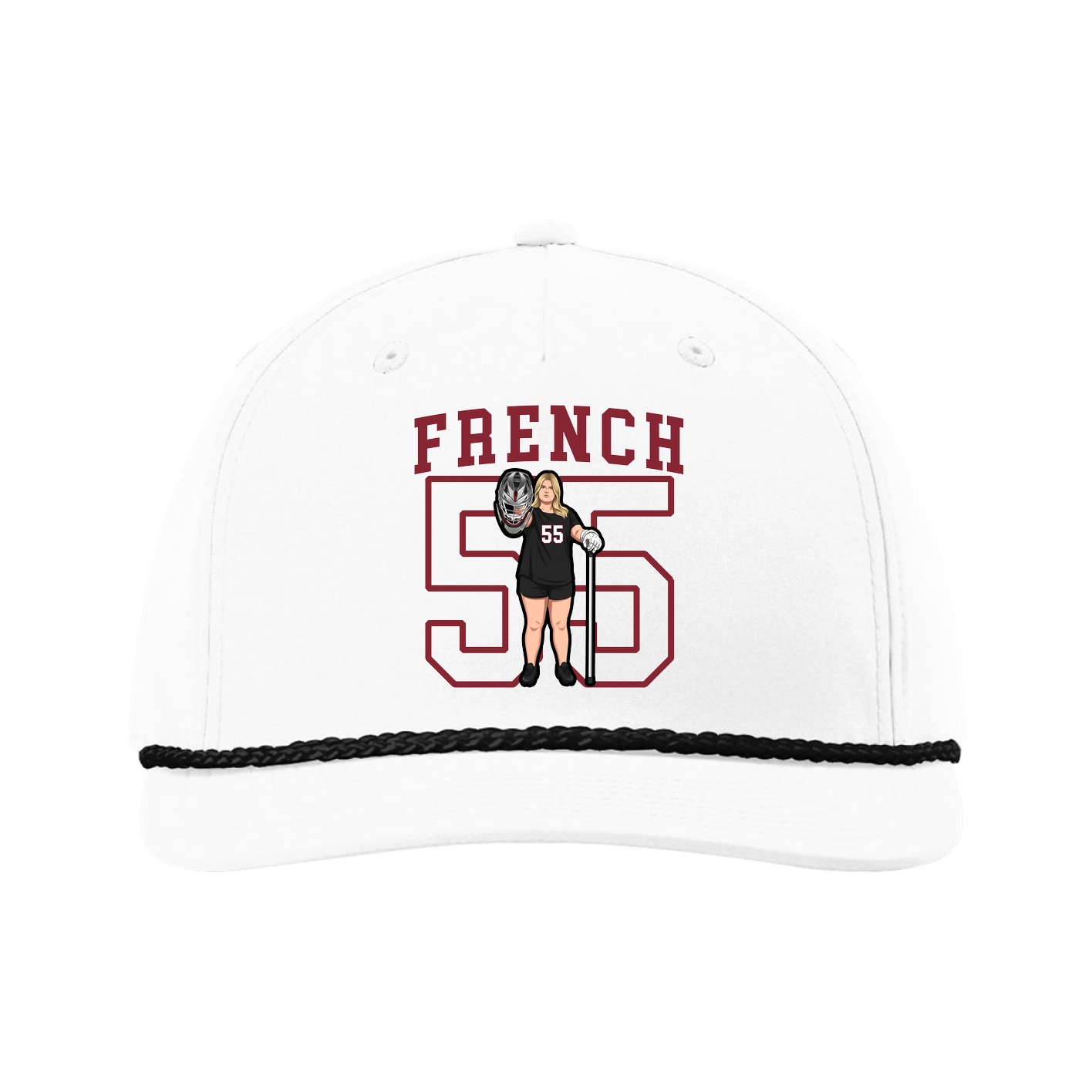 Five-Panel Classic Rope Cap — Shirsey in White