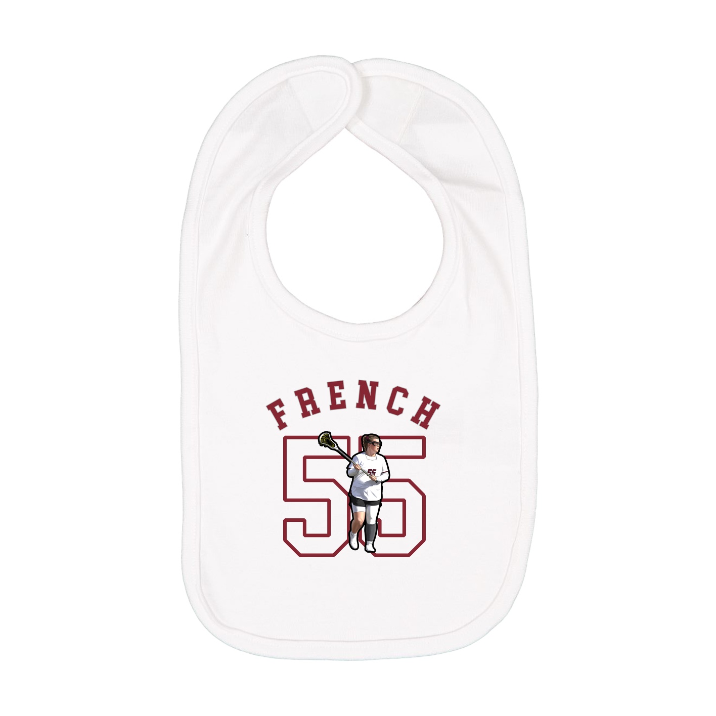 Infant Bib — Shirsey Arch in White