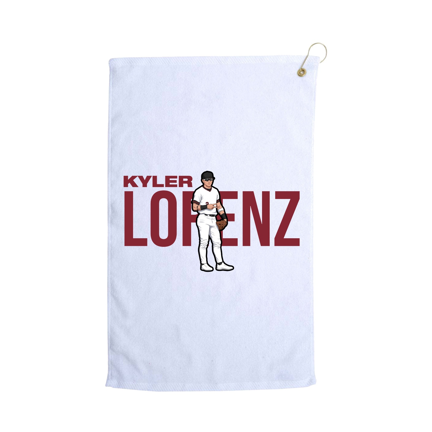 Golf Towel — Player Name in White