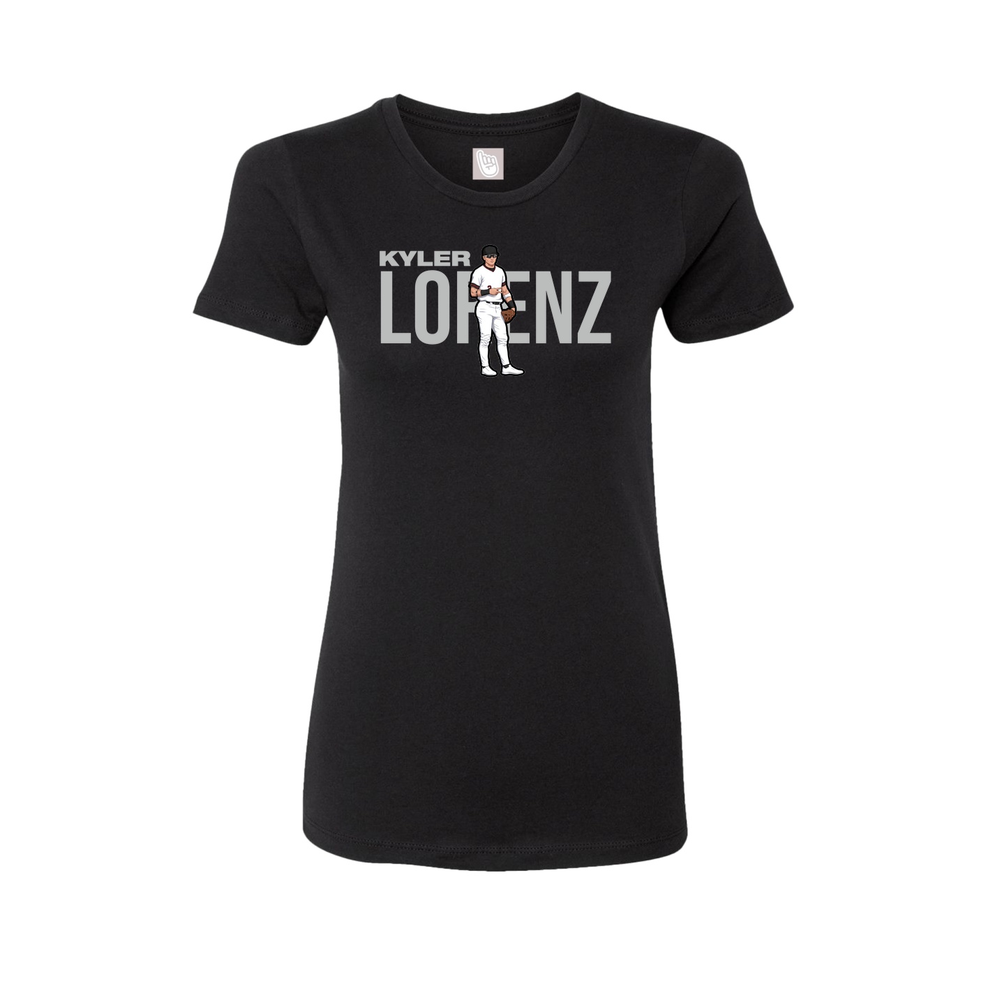 Fitted Women's Tee — Player Name in Black