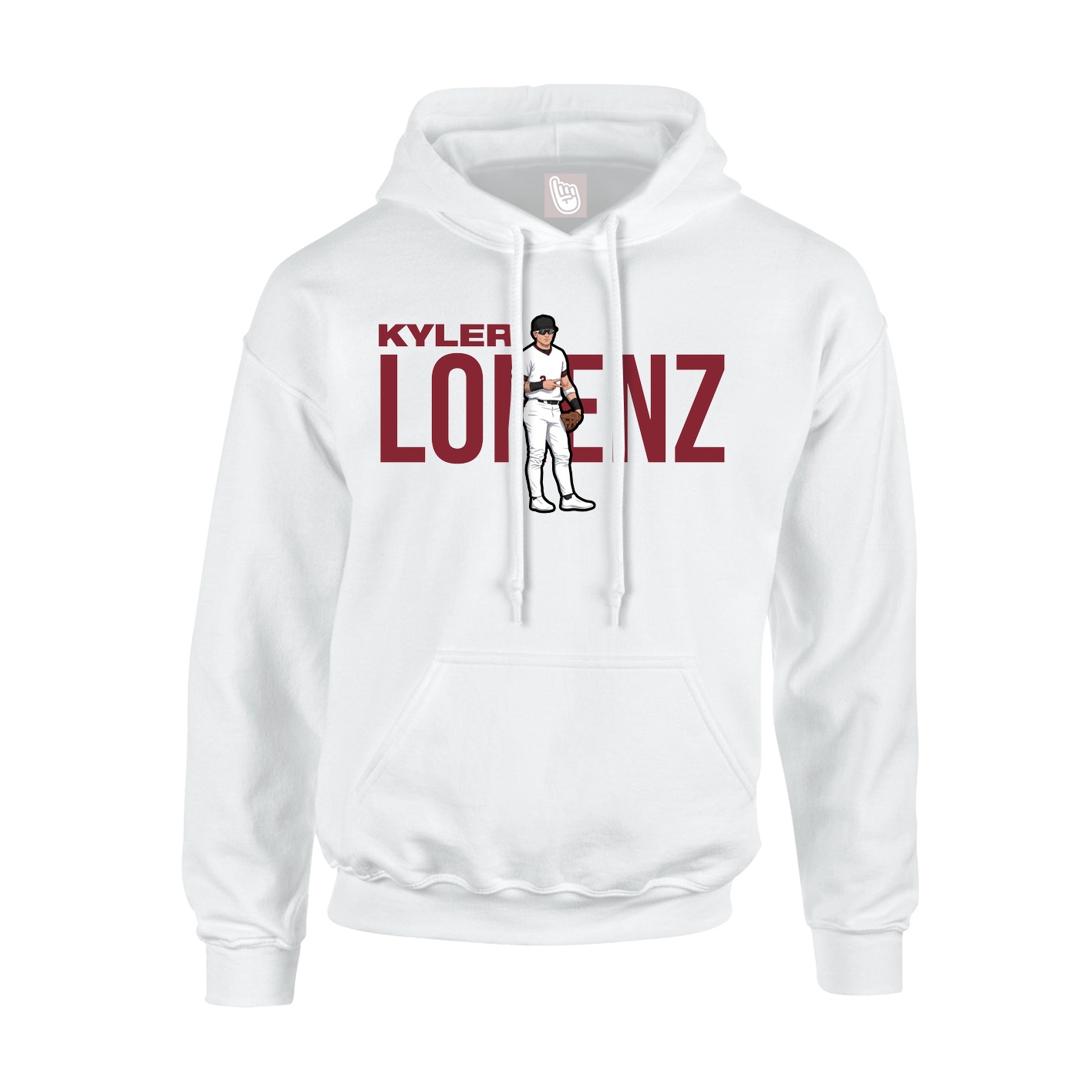 Youth Hoodie — Player Name in White