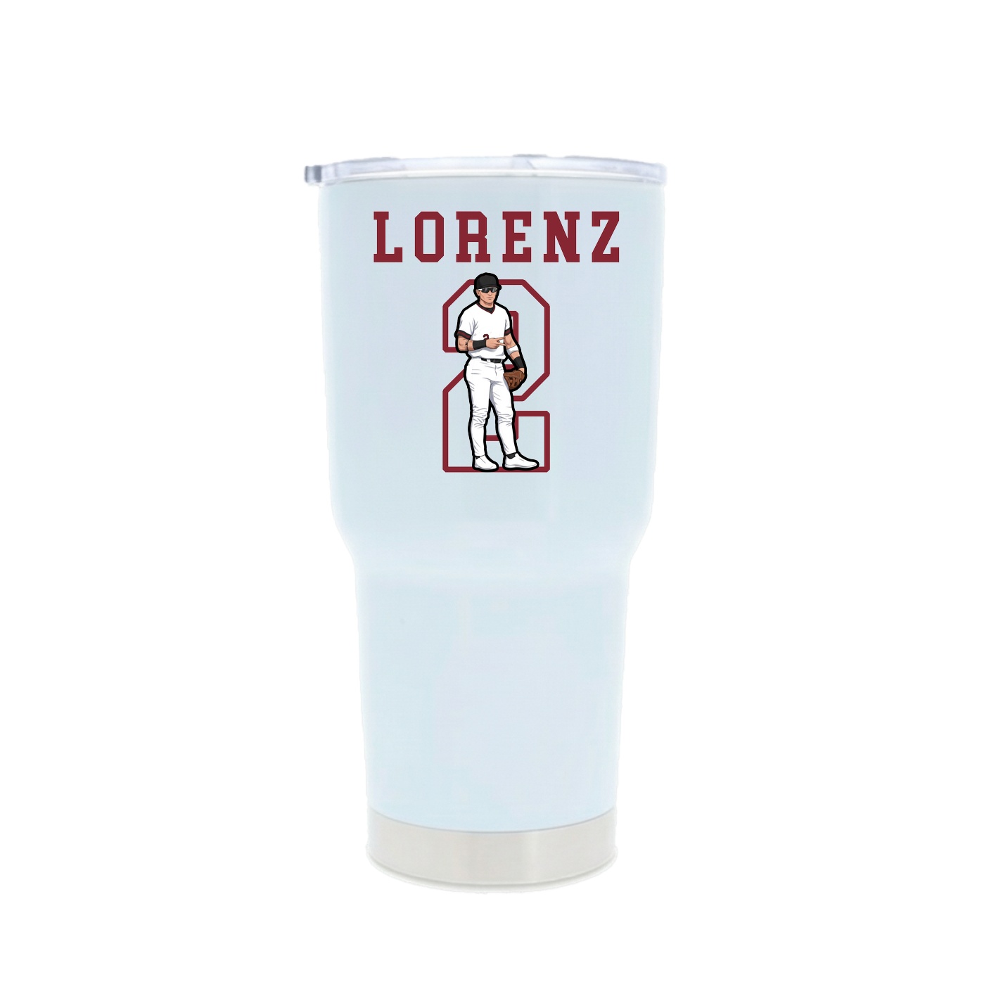 30oz Stainless Steel Tumbler — Shirsey in White