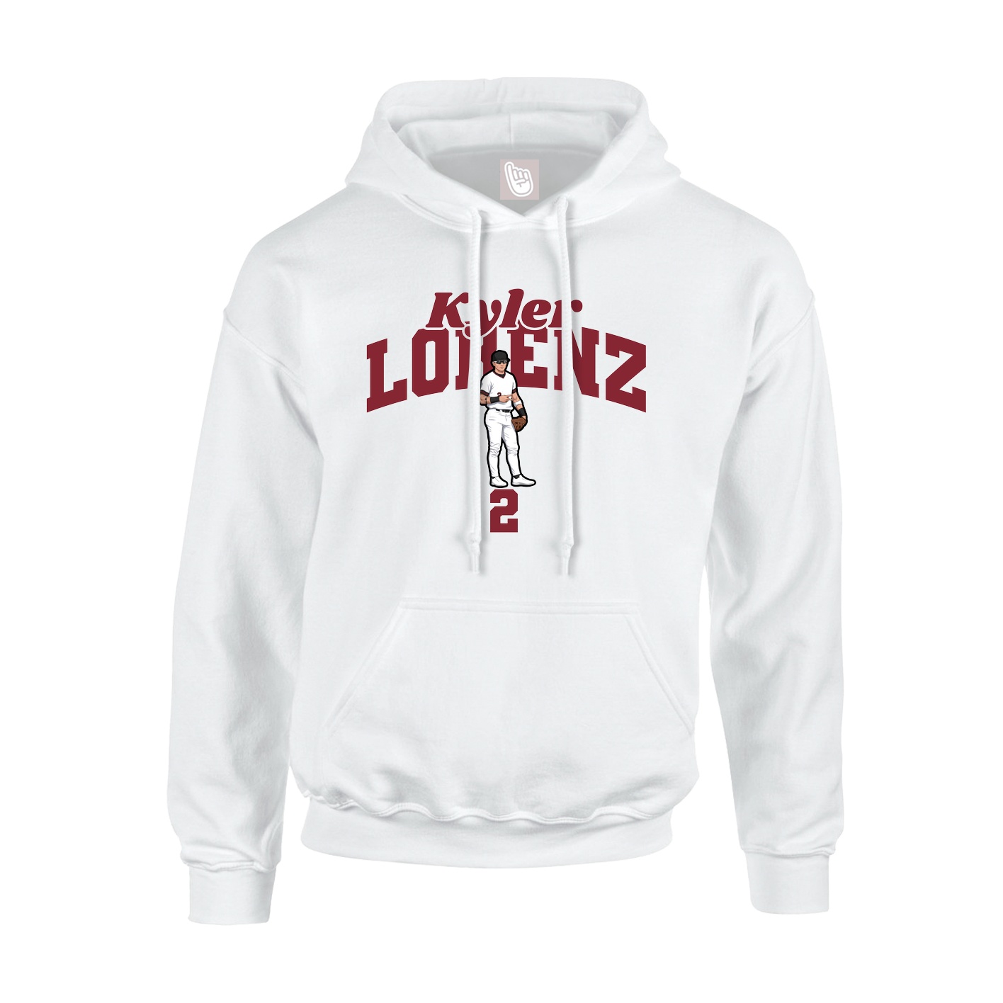 Hoodie — Signature Arch in White