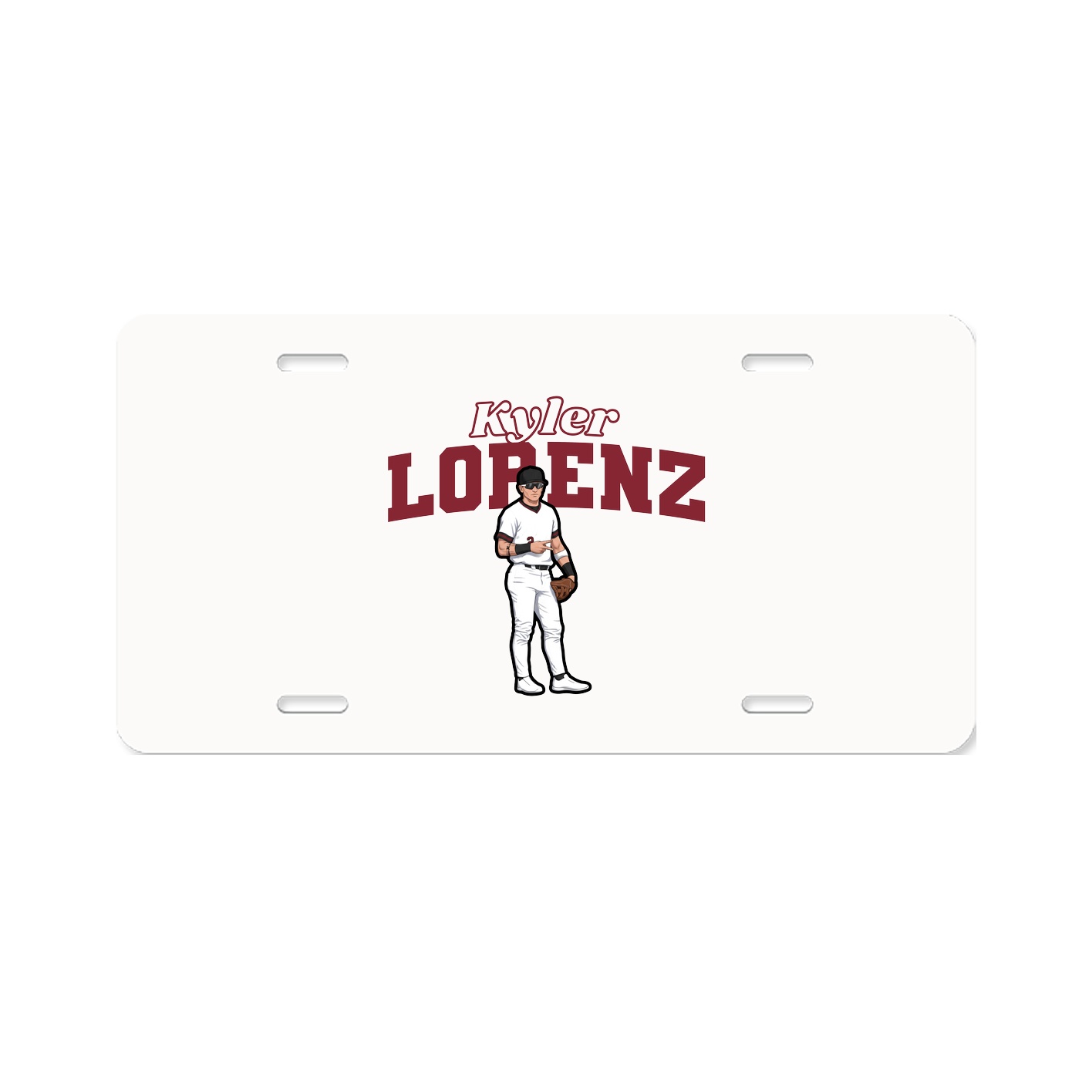 License Plate — Name Arch in Classic