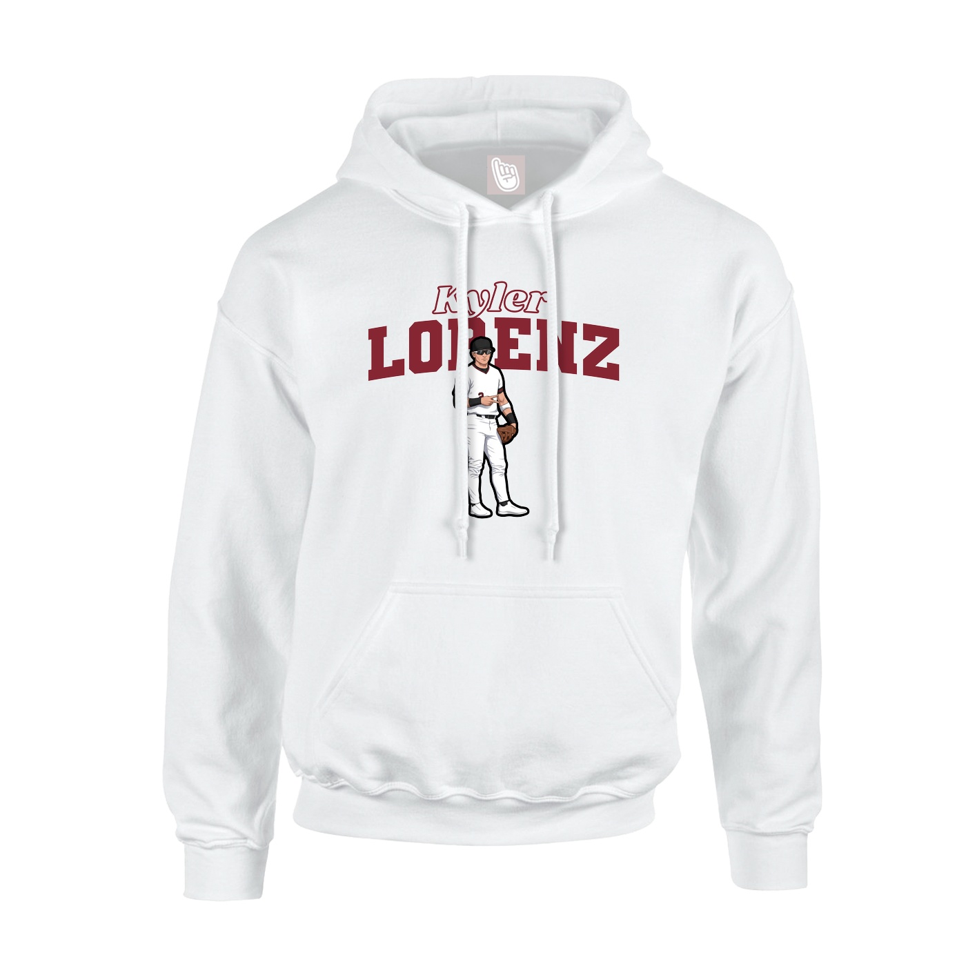 Hoodie — Name Arch in White