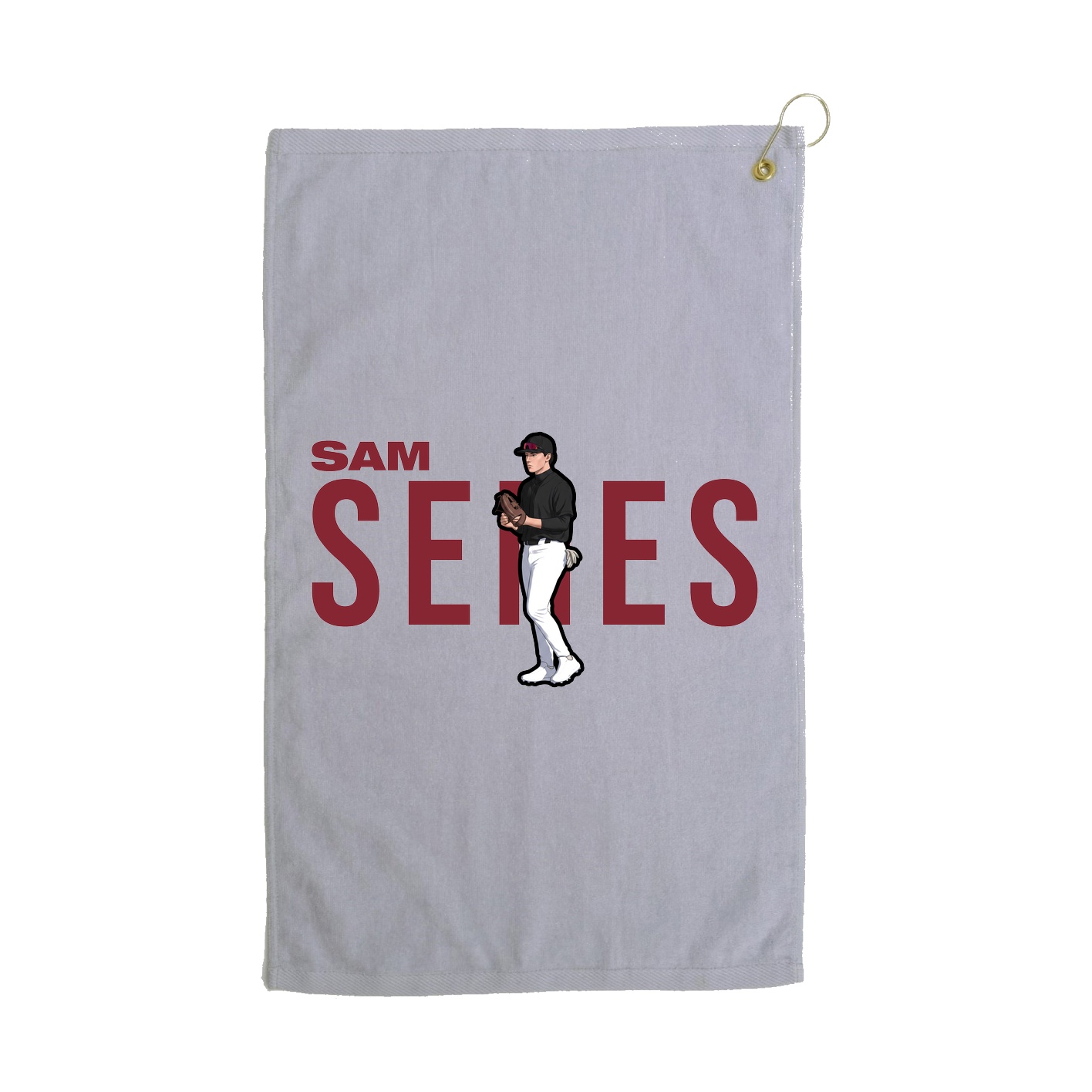 Golf Towel — Player Name in Grey