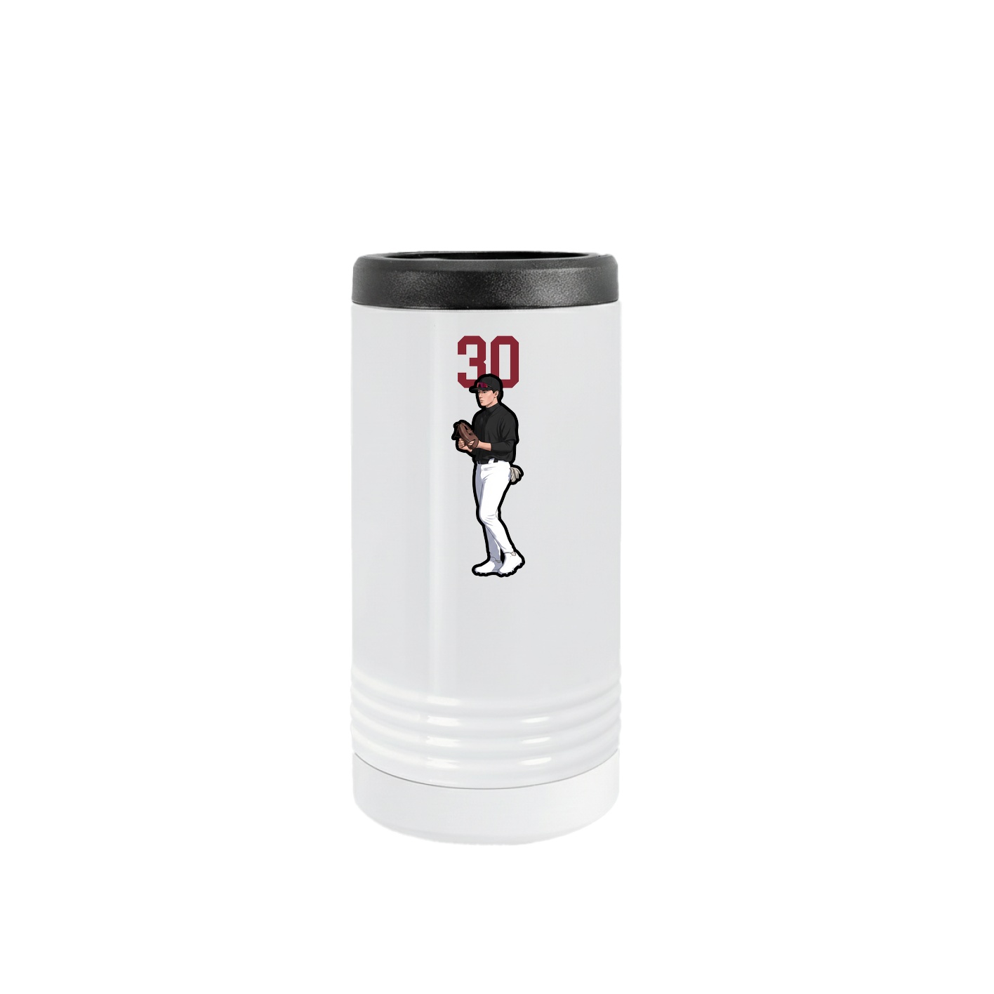Slim Beverage Holder — Number Top in White