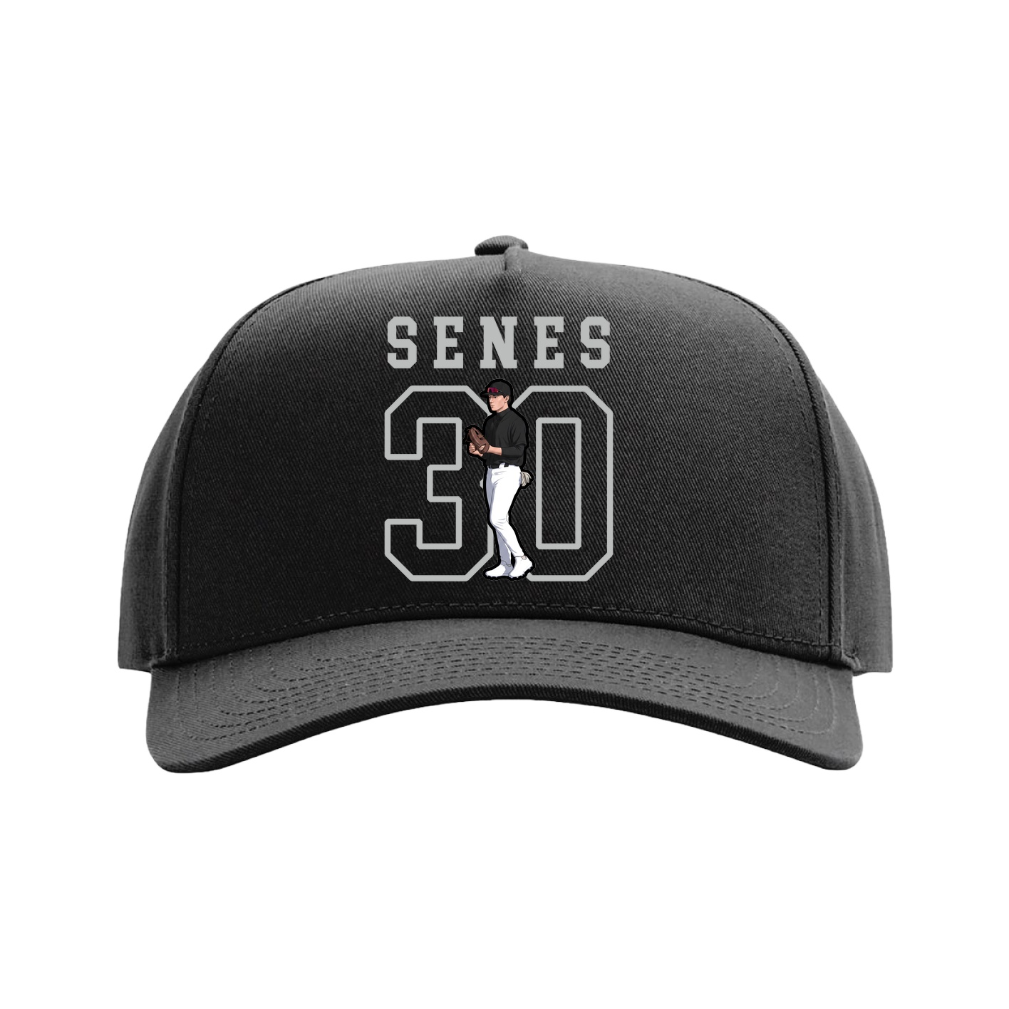 Full Fabric Five-Panel Champ Cap — Shirsey in Black