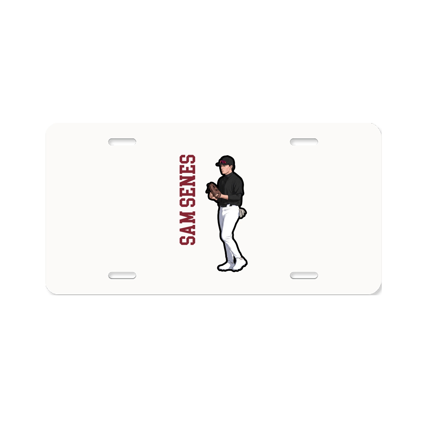 License Plate — Name Vertical in Classic