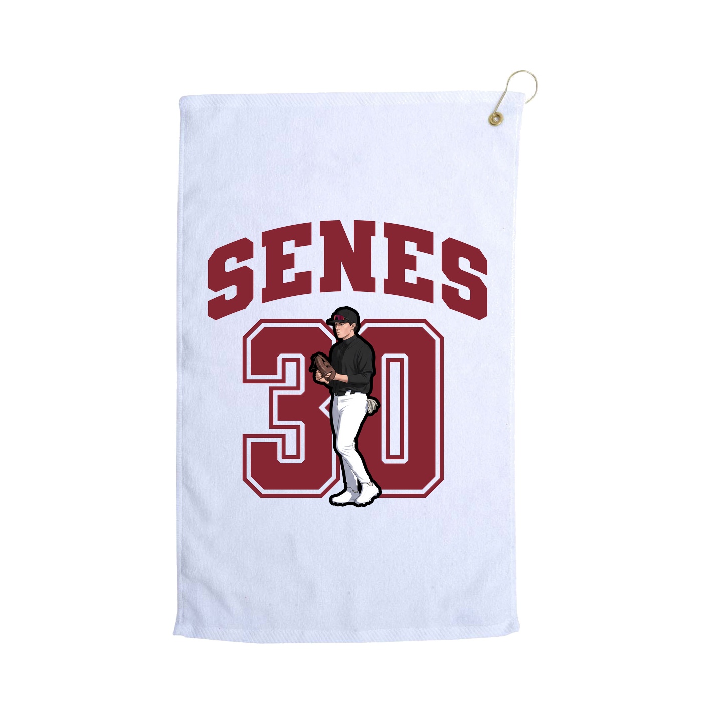 Golf Towel — Number in White