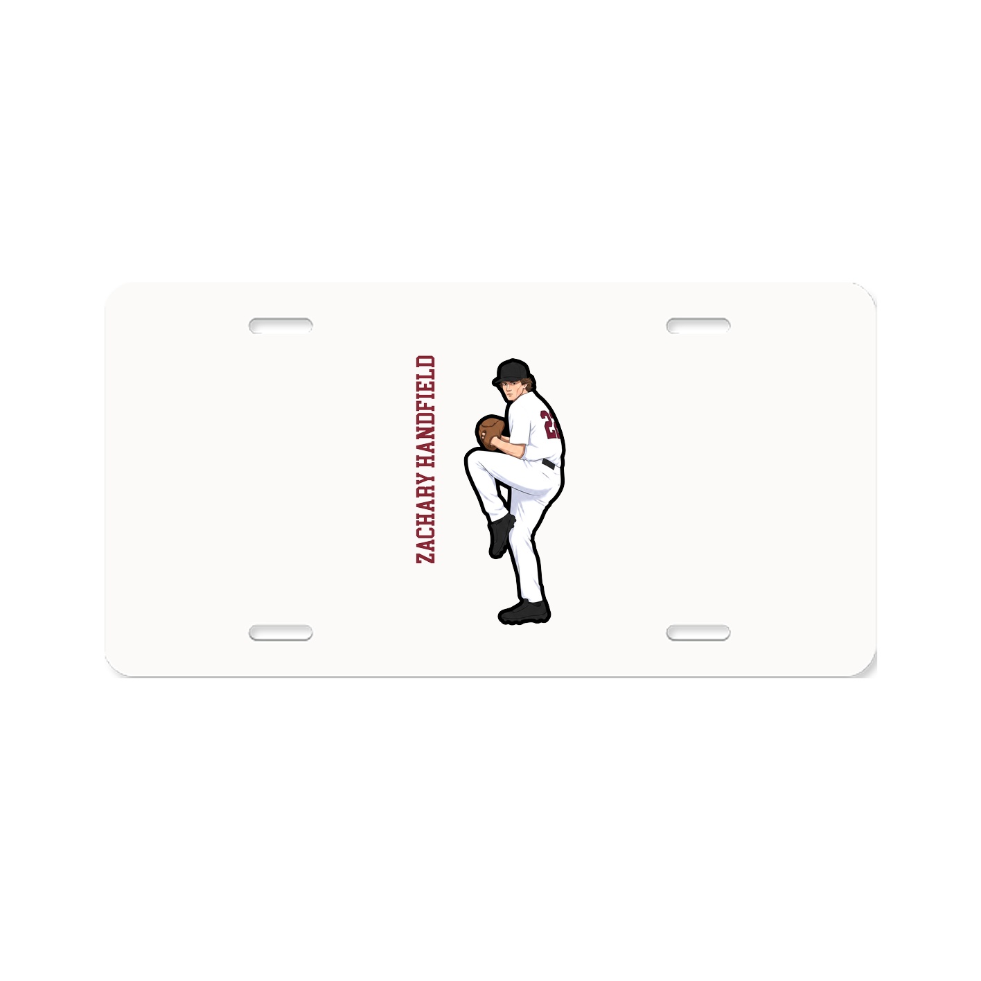 License Plate — Name Vertical in Classic