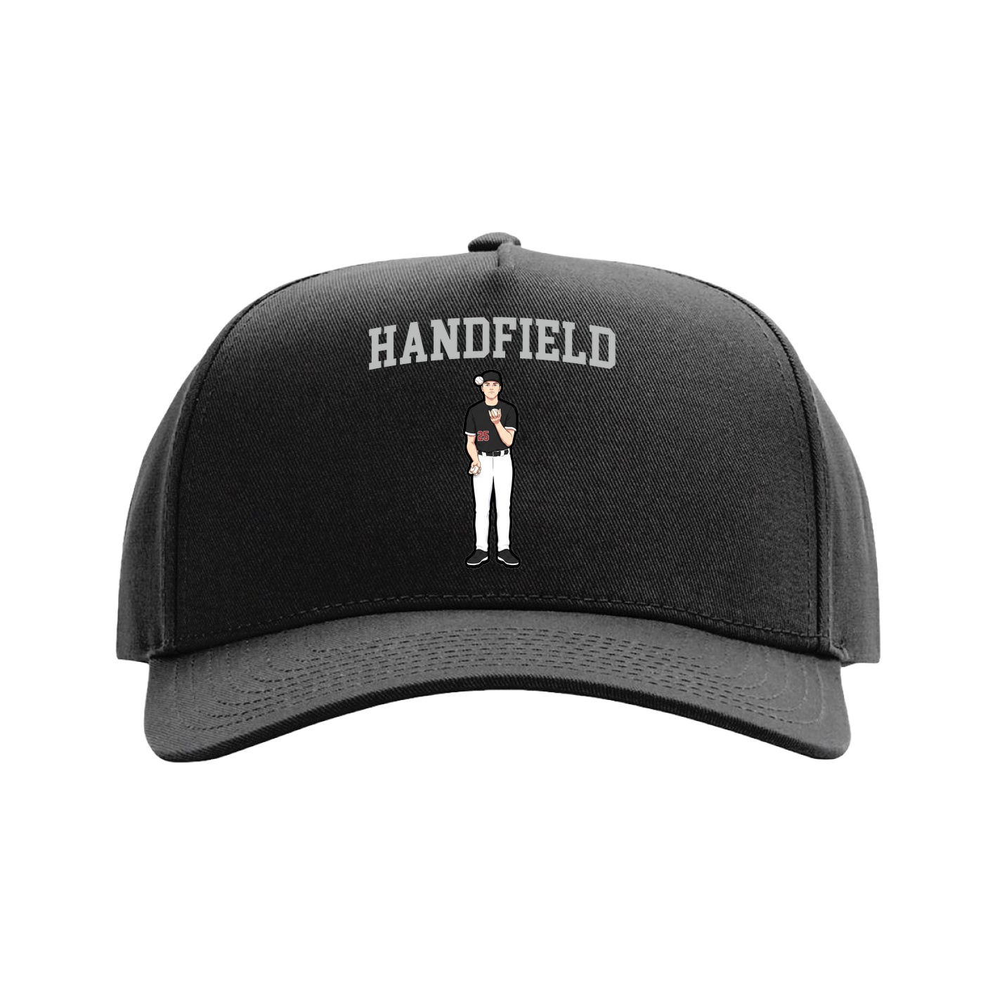 Full Fabric Five-Panel Champ Cap — Shirsey in Black