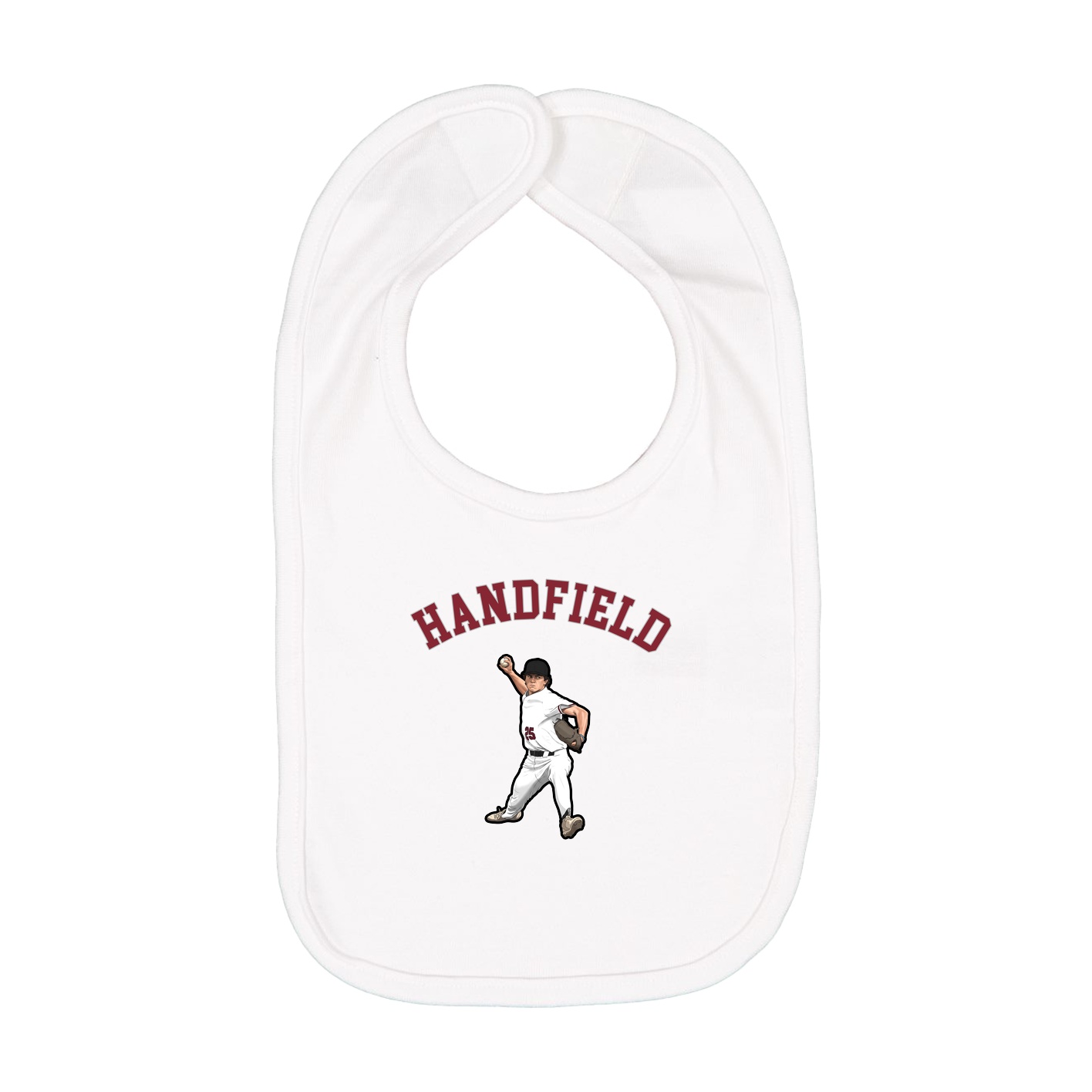 Infant Bib — Shirsey Arch in White