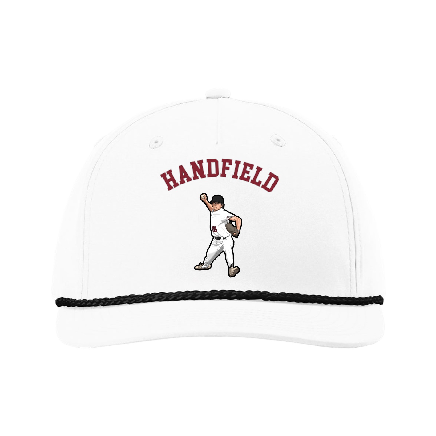 Five-Panel Classic Rope Cap — Shirsey Arch in White