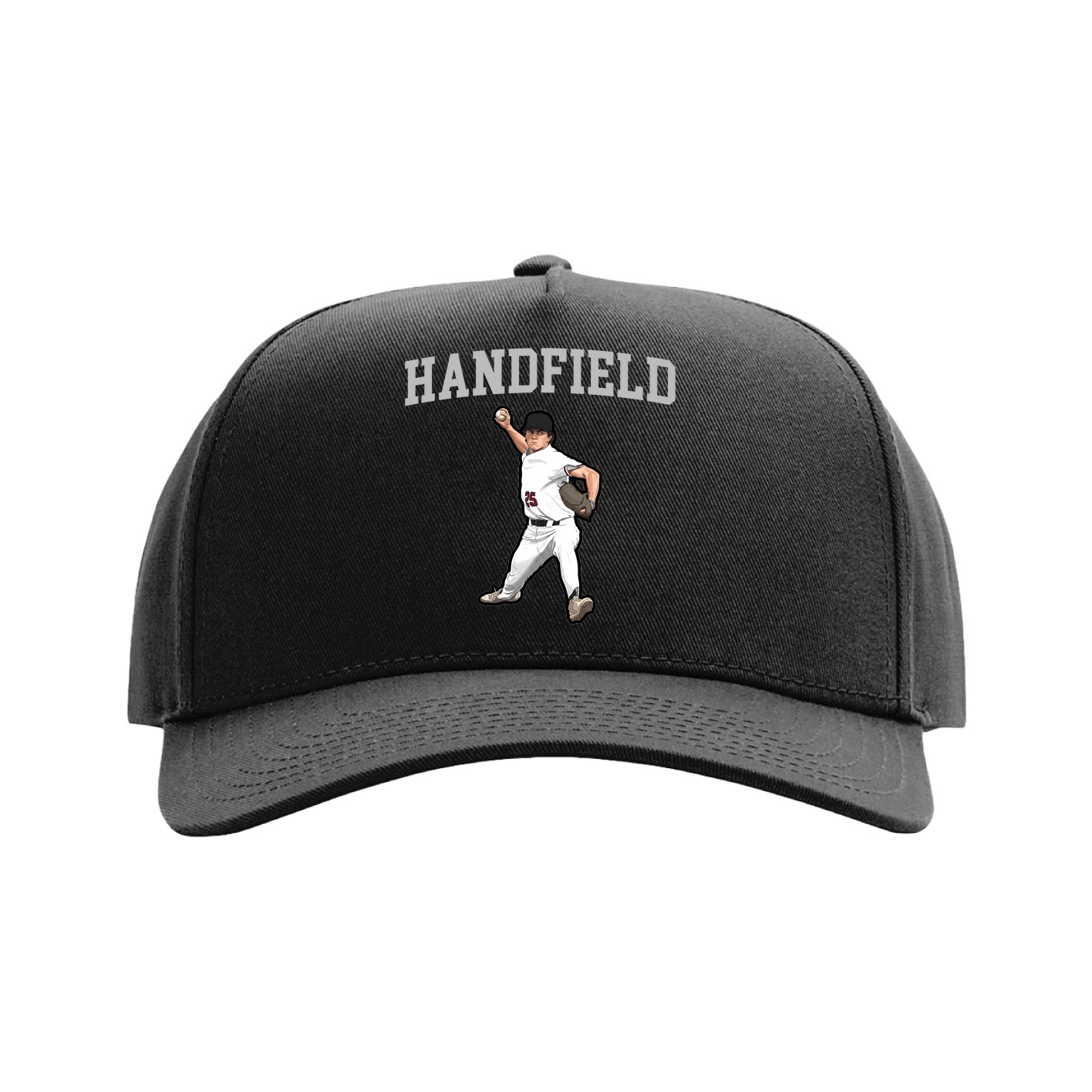 Full Fabric Five-Panel Champ Cap — Shirsey in Black