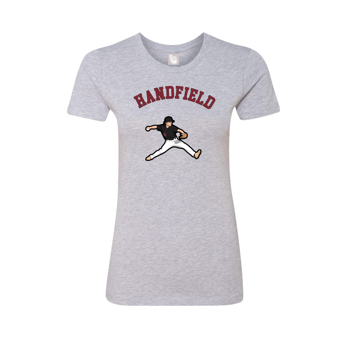 Fitted Women's Tee — Shirsey Arch in Grey