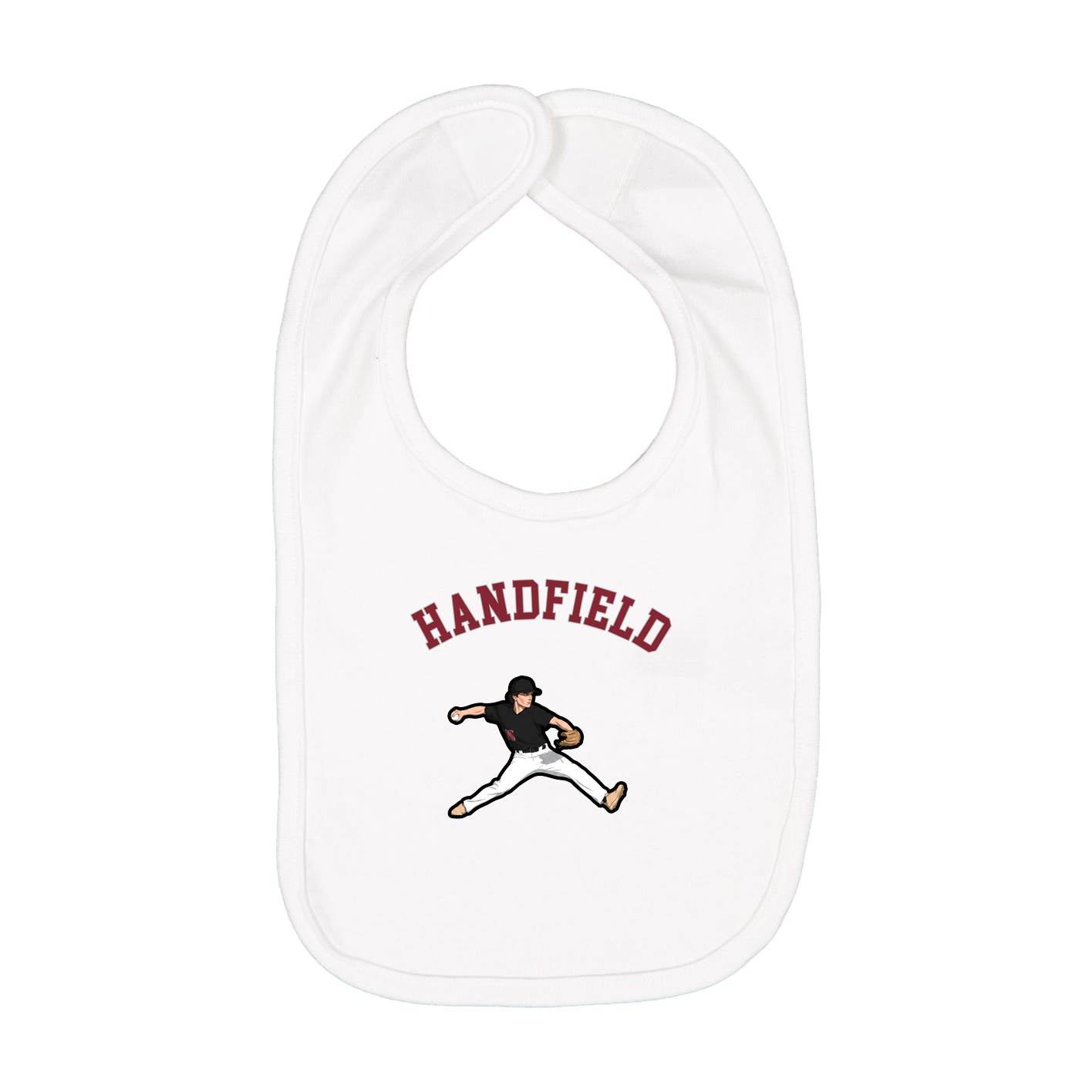 Infant Bib — Shirsey Arch in White