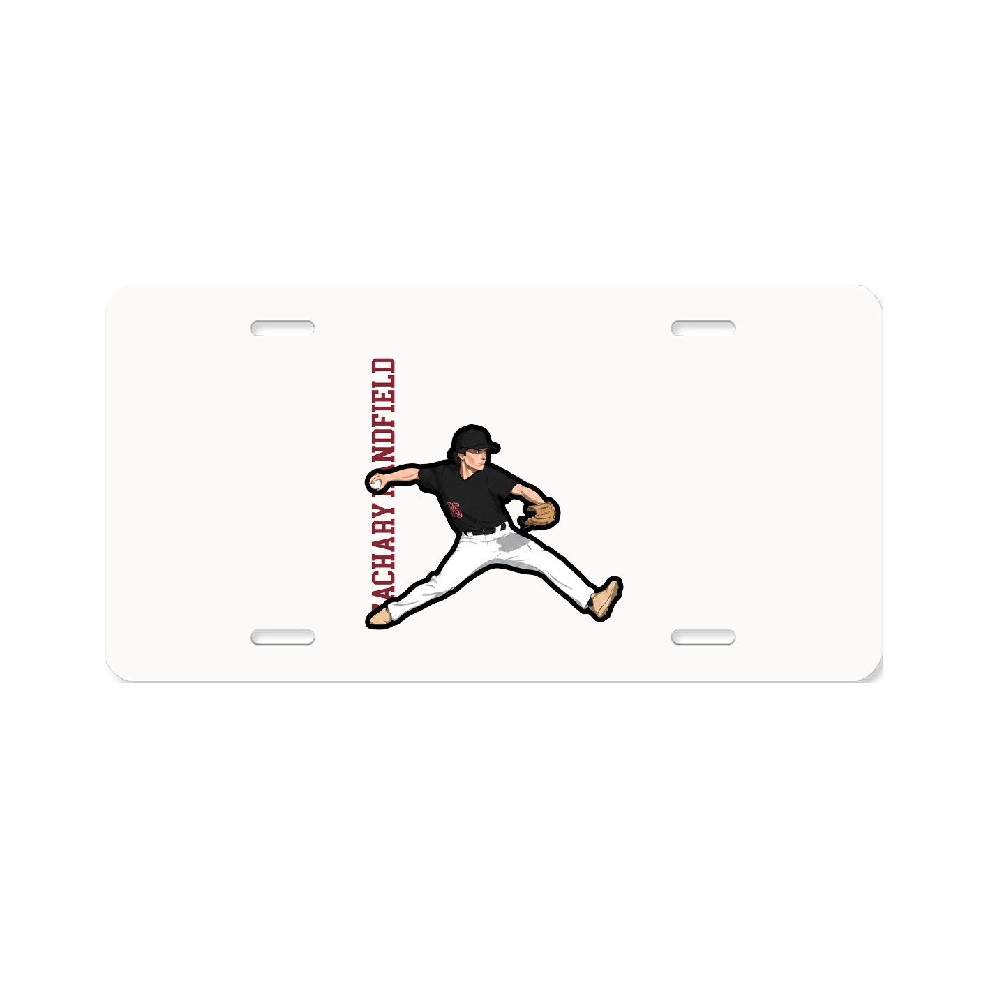 License Plate — Name Vertical in Classic