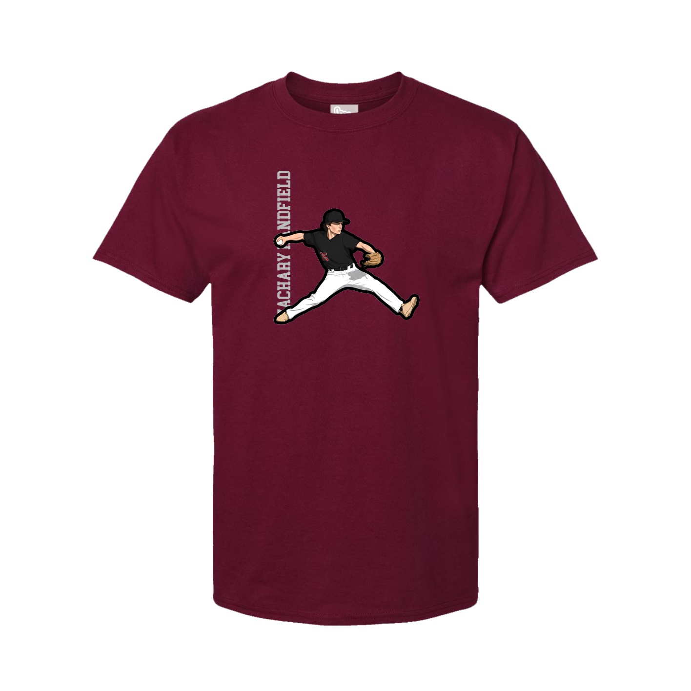 Tee — Name Vertical in Cardinal