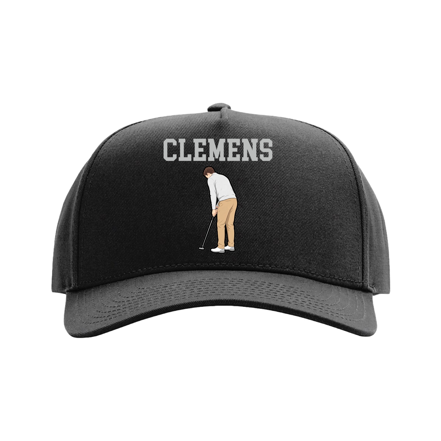 Full Fabric Five-Panel Champ Cap — Shirsey in Black