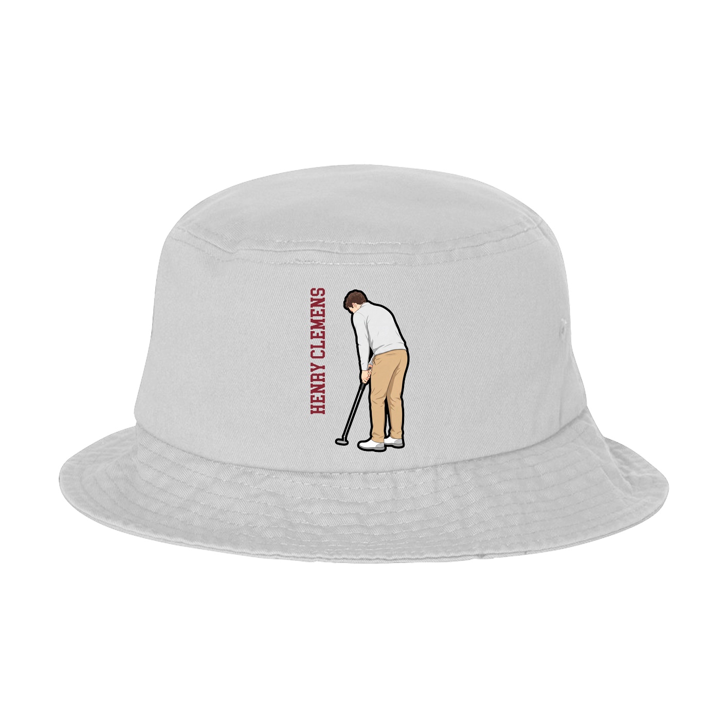 Bucket Cap — Name Vertical in White