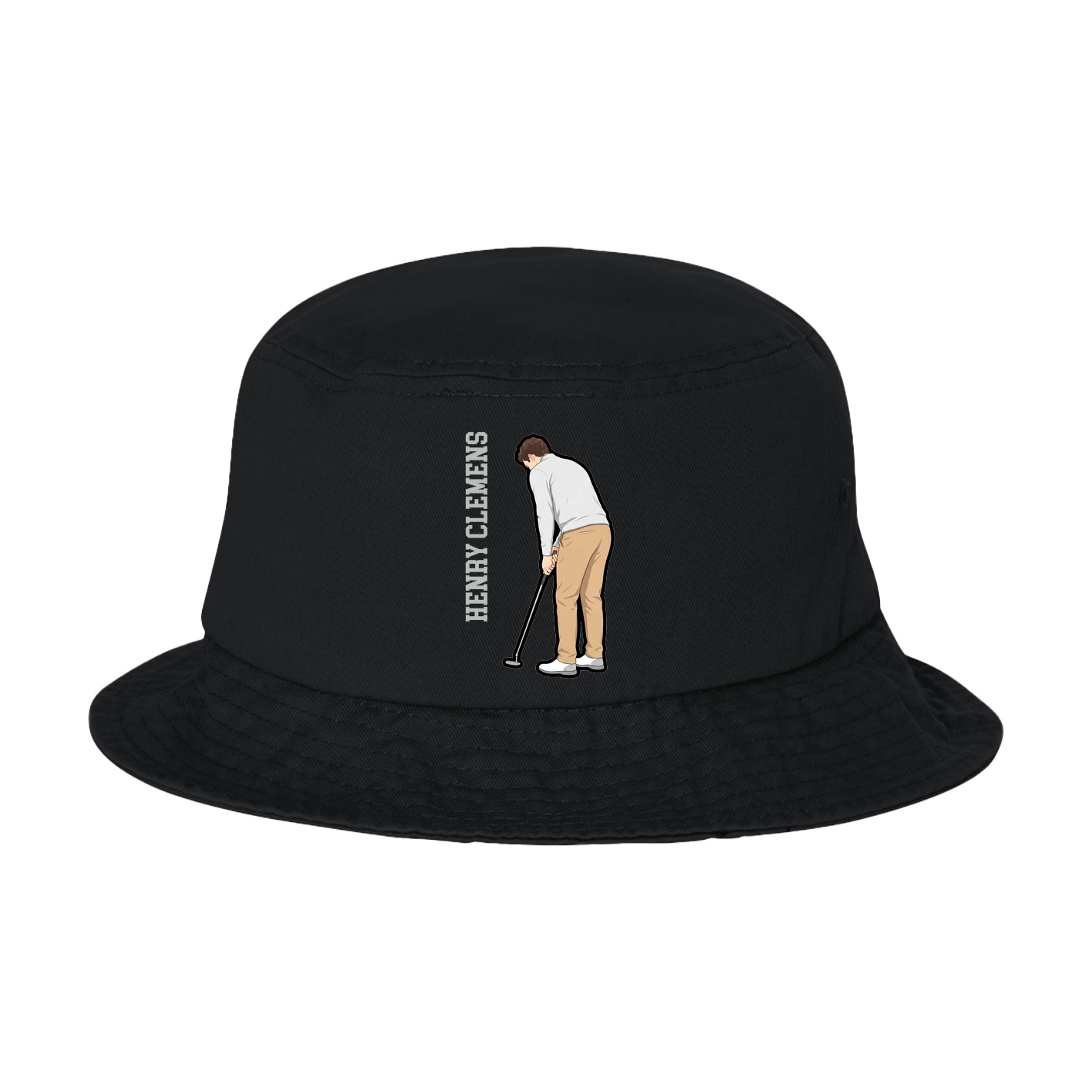 Bucket Cap — Name Vertical in Black