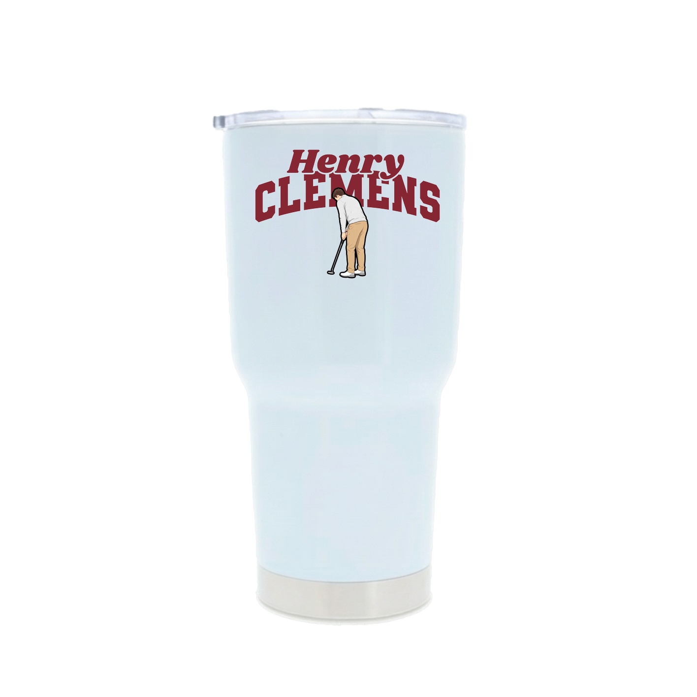 30oz Stainless Steel Tumbler — Signature Arch in White
