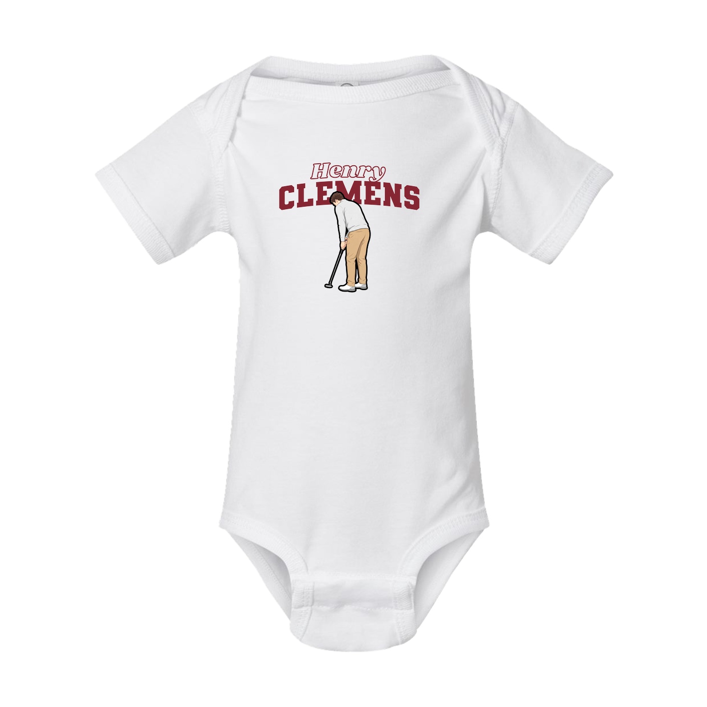 Baby Onesie — Name Arch in White